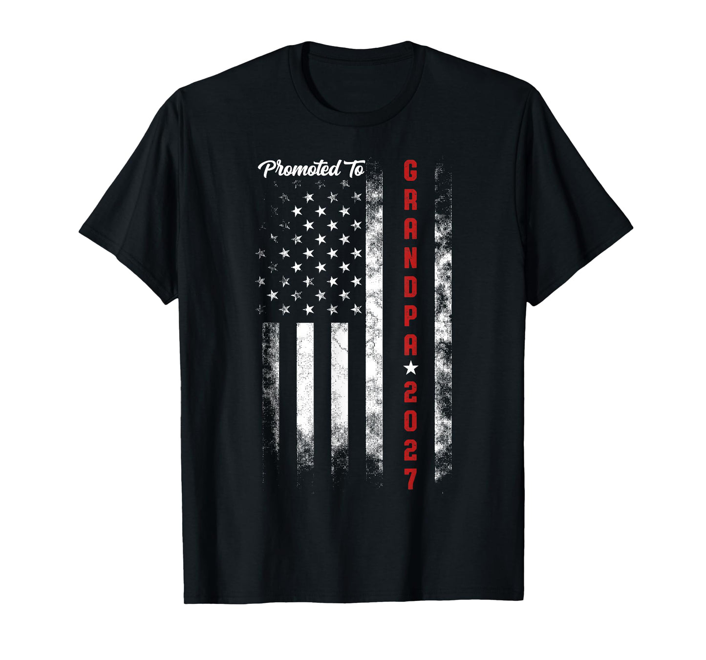 Patriotic Promoted To Grandpa Est T-Shirt - Casual Everyday Wear Men Women - T-Shirt, Sweatshirt, Hoodie