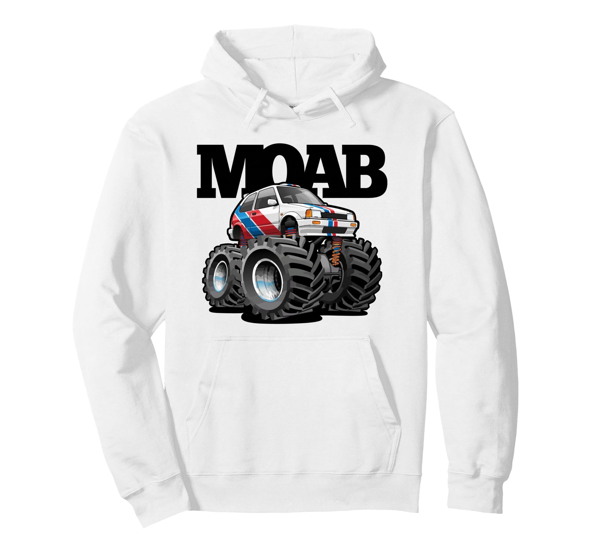 Moab Utah Rally Car Offroad 4X4 Cartoon Hoodie - Unique Graphic Men Women - T-Shirt, Sweatshirt, Hoodie