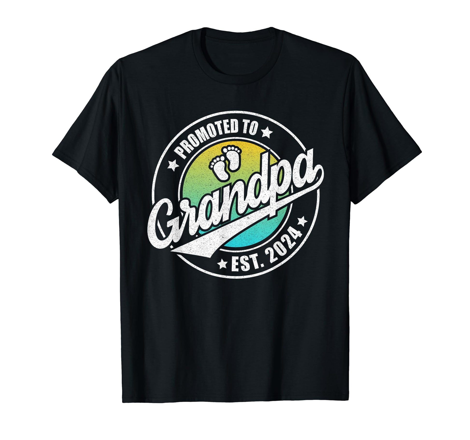 Promoted To Grandpa Est 2024 Funny T-Shirt - Novelty Apparel for Adults - T-Shirt, Sweatshirt, Hoodie
