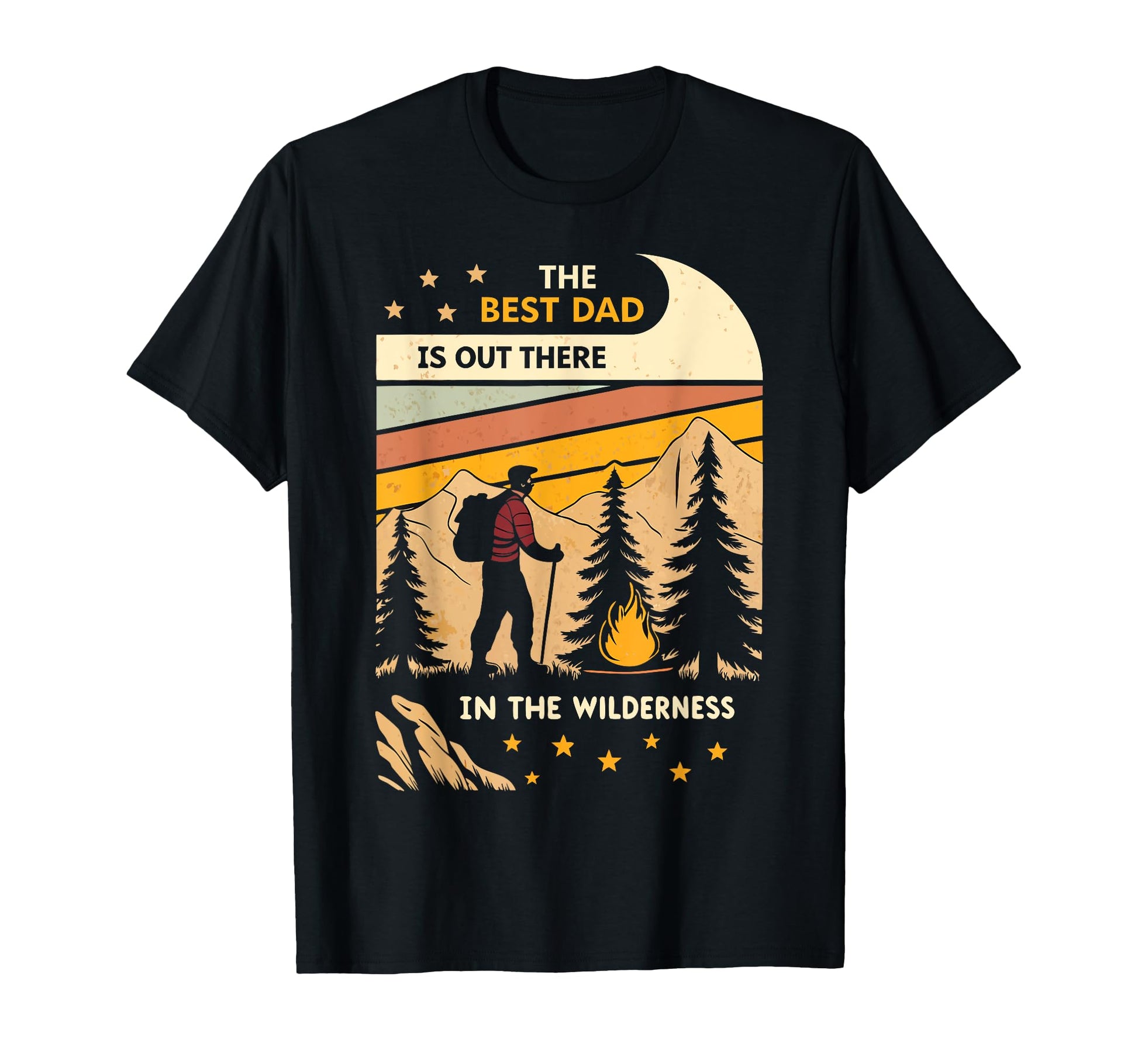 Hiking Dad Best Dad Is Out There T-Shirt - Aesthetic Graphic Unisex - T-Shirt, Sweatshirt, Hoodie