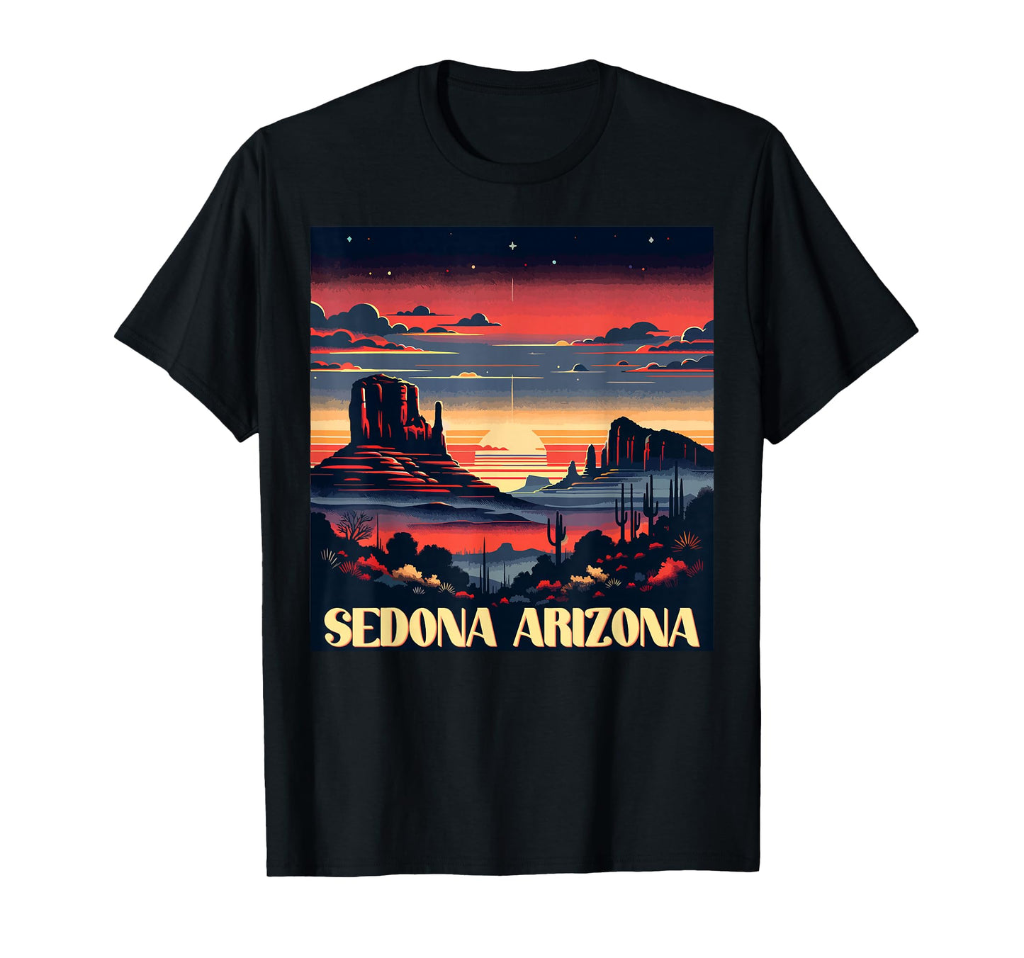 Sedona Az Hiking Outdoors Mountain T-Shirt - Custom Art Print for Adults - T-Shirt, Sweatshirt, Hoodie