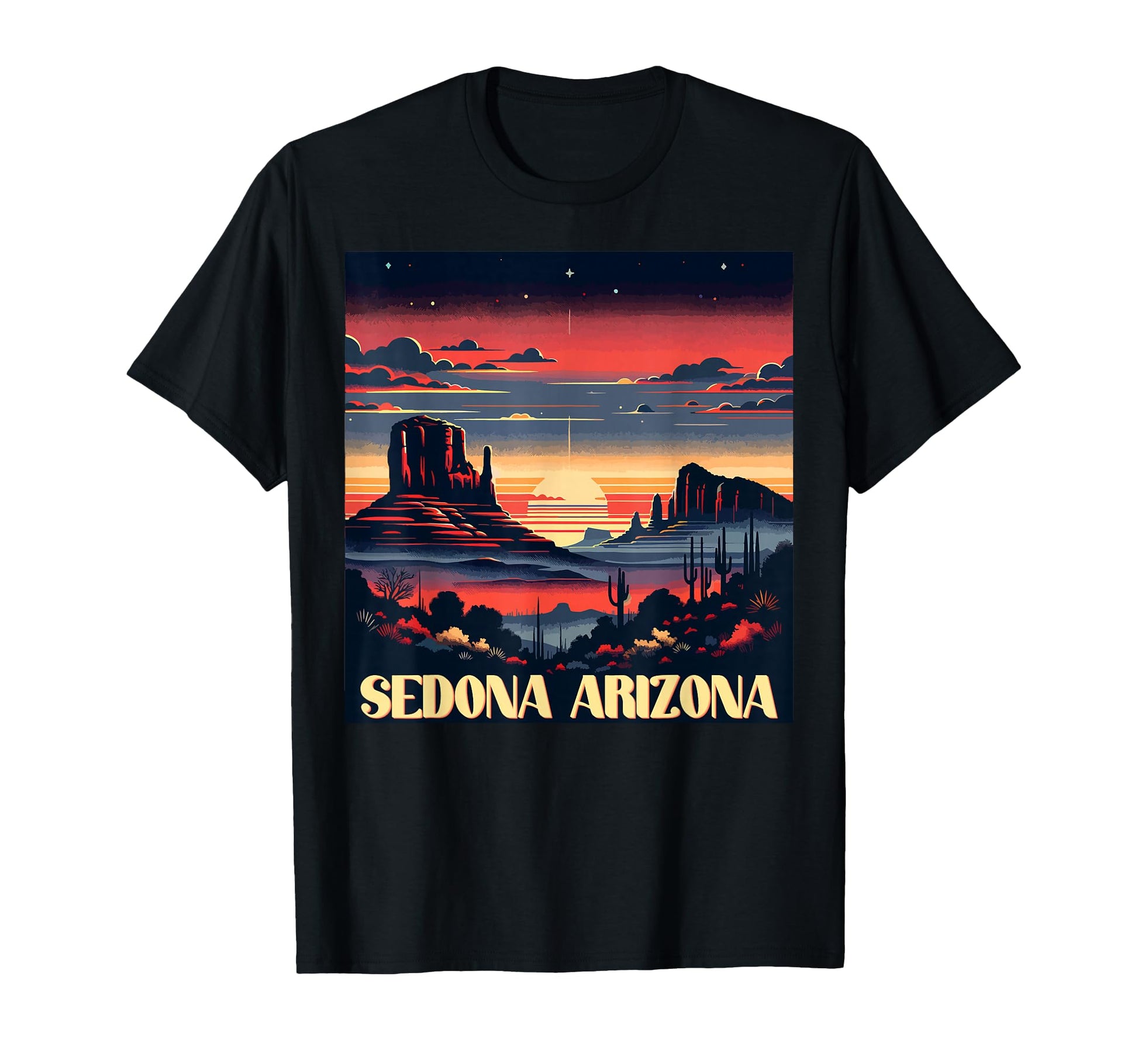 Sedona Az Hiking Outdoors Mountain T-Shirt - Custom Art Print for Adults - T-Shirt, Sweatshirt, Hoodie