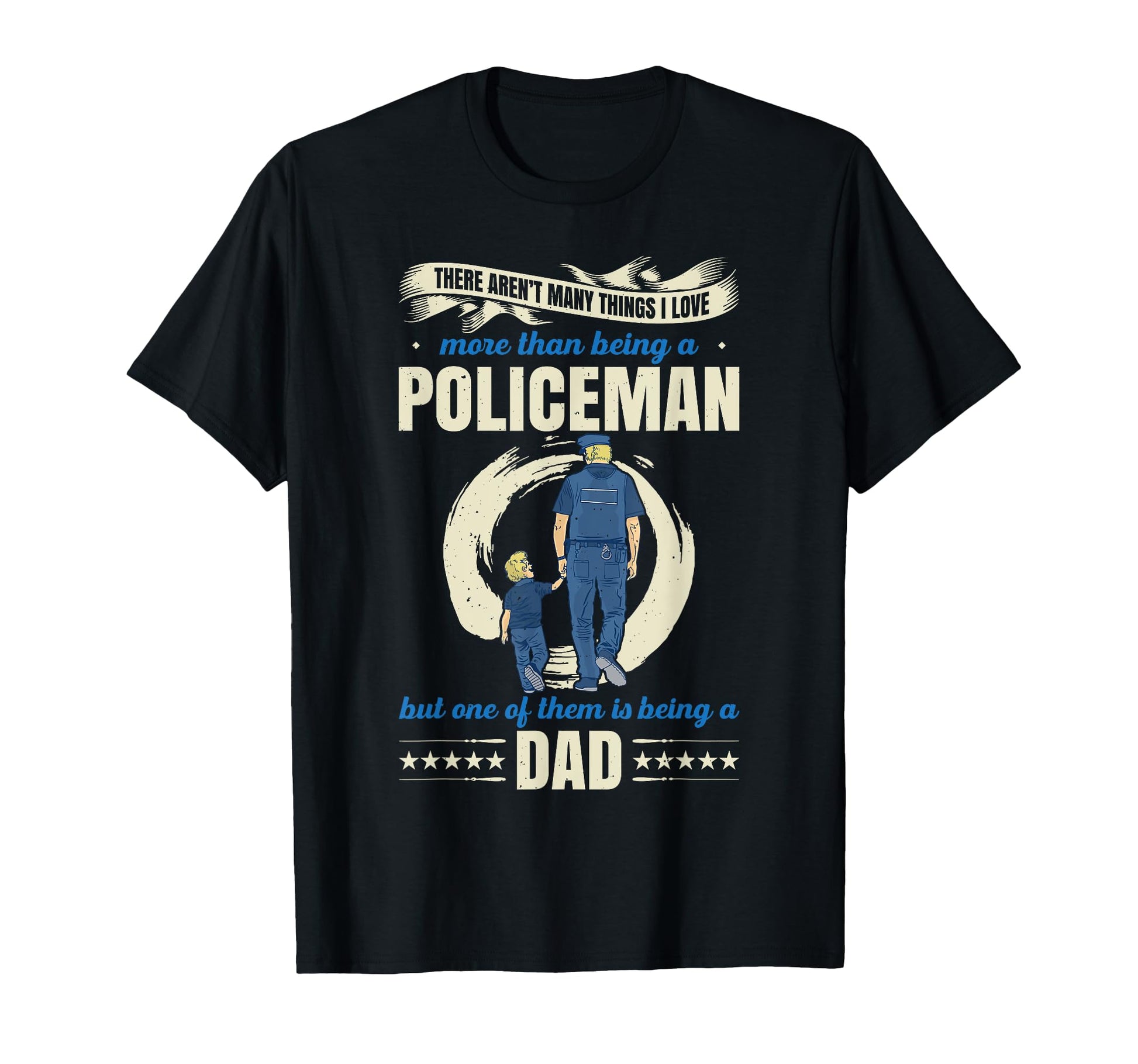 Policemen And Dad Police Officer T-Shirt - Minimalist Print for Adults - T-Shirt, Sweatshirt, Hoodie
