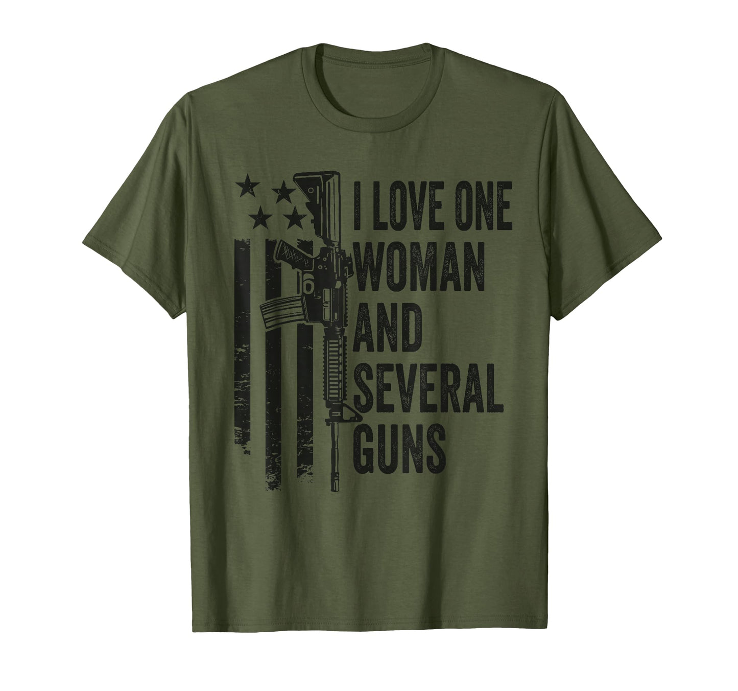 I Love One And Several Guns Funny Mens T-Shirt - Unique Graphic Men Women - T-Shirt, Sweatshirt, Hoodie