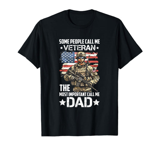 Call Me Veteran Dad Patriotic U S T-Shirt - Minimalist Print for Adults - T-Shirt, Sweatshirt, Hoodie