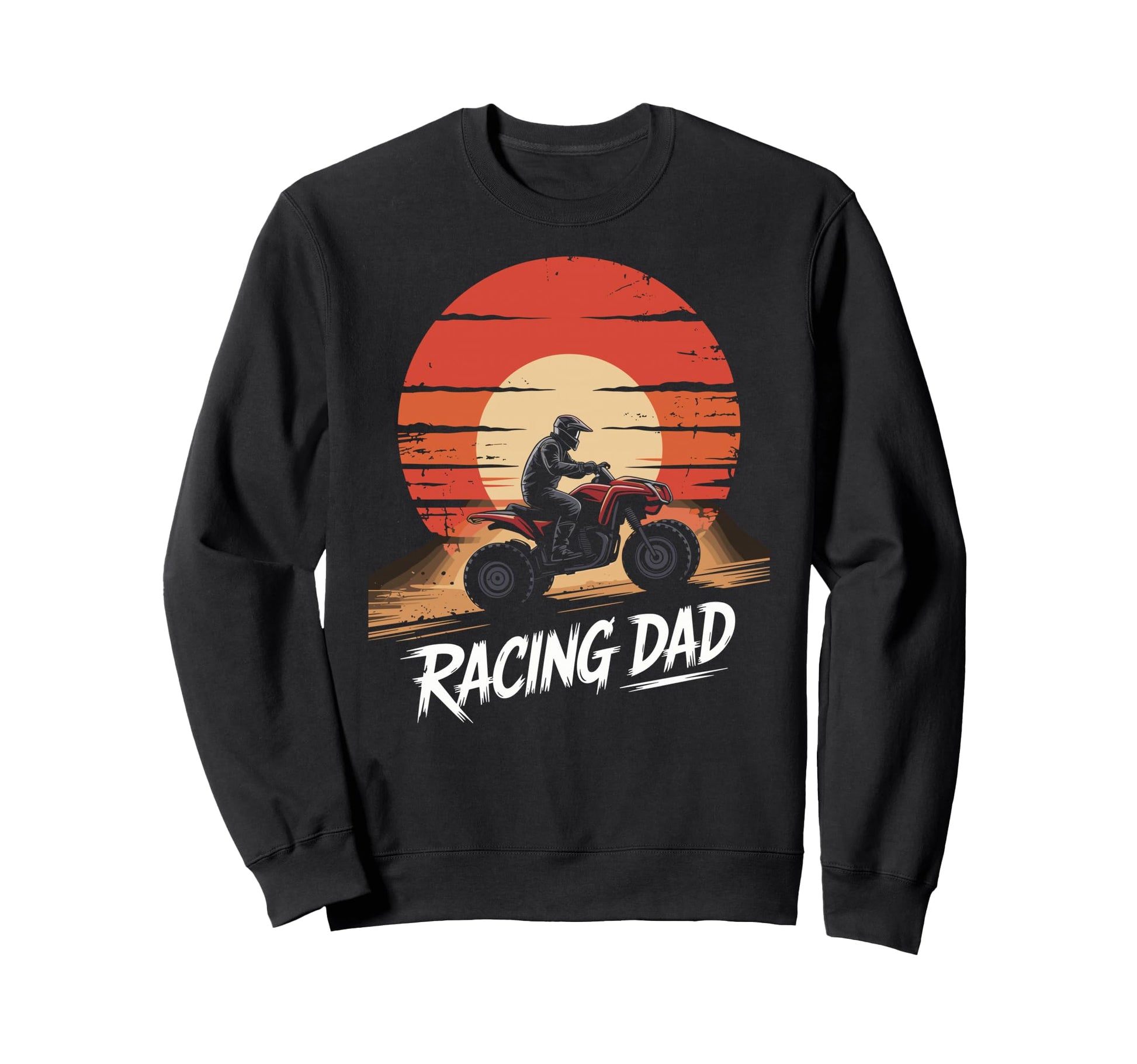 Fathers Day Quad Biker Atv Four Sweatshirt - Minimalist Print Unisex - T-Shirt, Sweatshirt, Hoodie