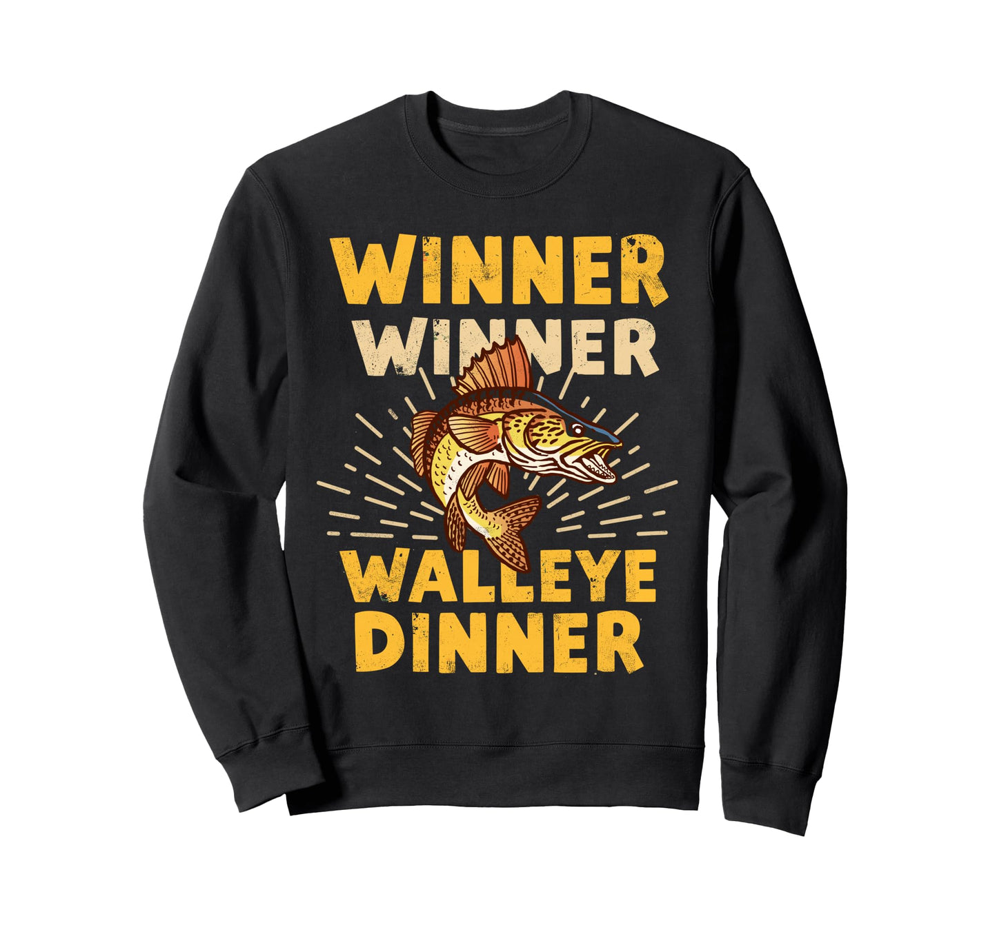 Winner Winner Walleye Dinner Sweatshirt - Aesthetic Graphic for Adults - T-Shirt, Sweatshirt, Hoodie