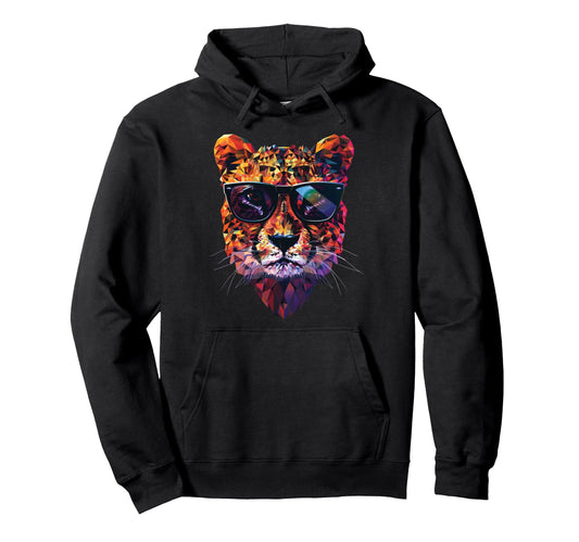 Cheetah Dad Mom Sunglasses Cheetah Hoodie - Minimalist Print Unisex - T-Shirt, Sweatshirt, Hoodie