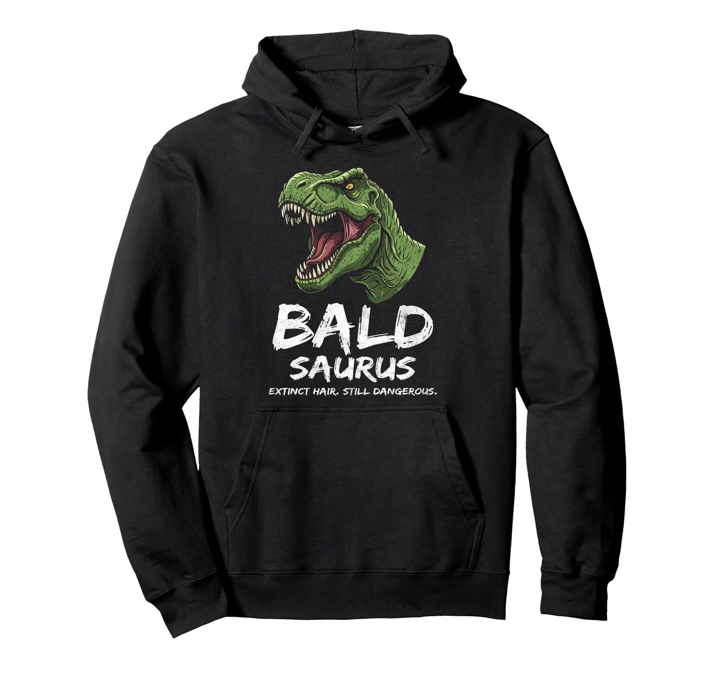 Bald Saurus Dinosaur T Rex Funny Dad Hoodie - Fun Novelty Design Men Women - T-Shirt, Sweatshirt, Hoodie