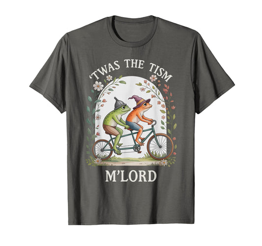 Charm Twas Tism Mlord Bicycle Frog T-Shirt - Trendy Graphic Unisex - T-Shirt, Sweatshirt, Hoodie