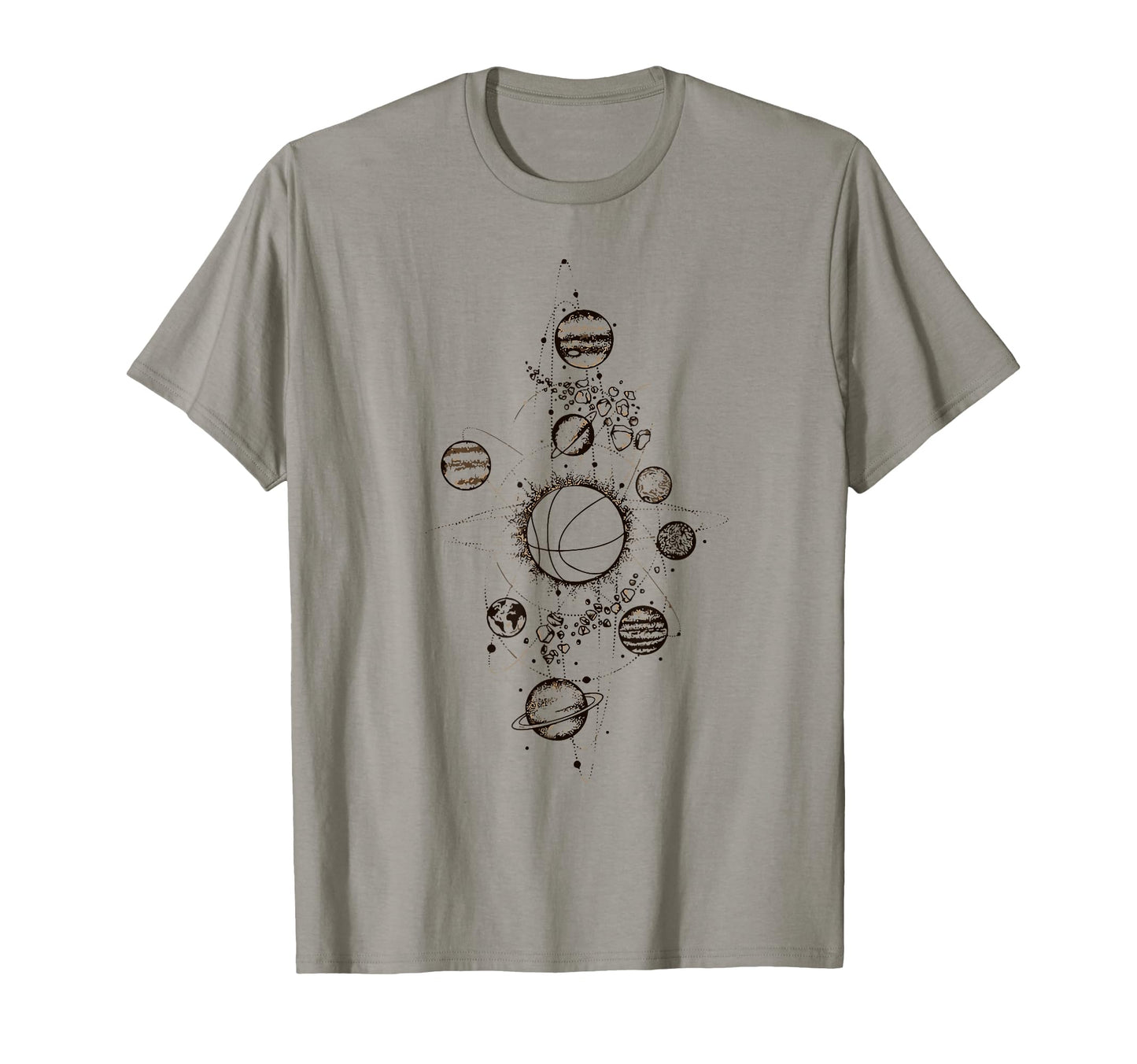 Universe Space Planets Ball Basketball T-Shirt - Graphic Print Men Women - T-Shirt, Sweatshirt, Hoodie