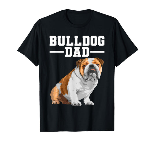 Bulldog Dad Dog English Bulldog T-Shirt - Aesthetic Graphic for Adults - T-Shirt, Sweatshirt, Hoodie