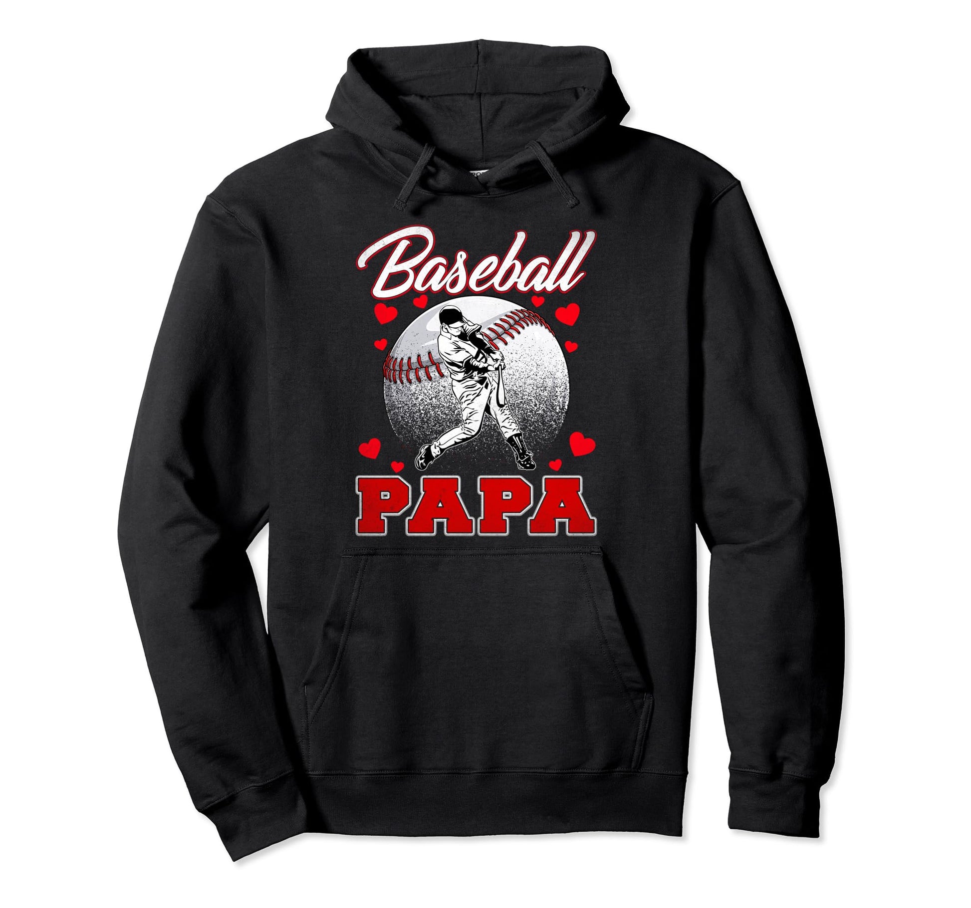 Baseball Papa Family Matching Players Hoodie - Novelty Apparel Men Women - T-Shirt, Sweatshirt, Hoodie