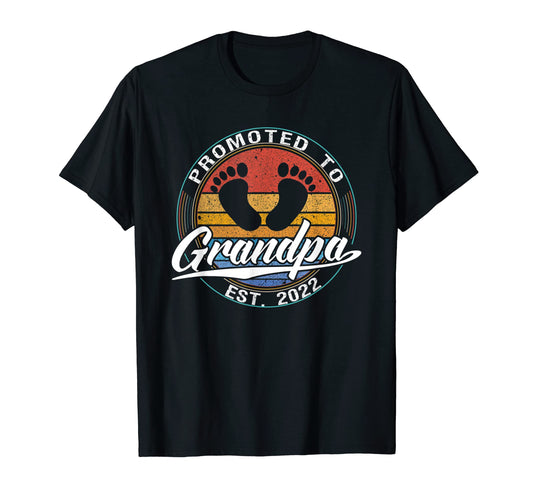 Best Grandfather World Promoted To T-Shirt - Minimalist Print Men Women - T-Shirt, Sweatshirt, Hoodie