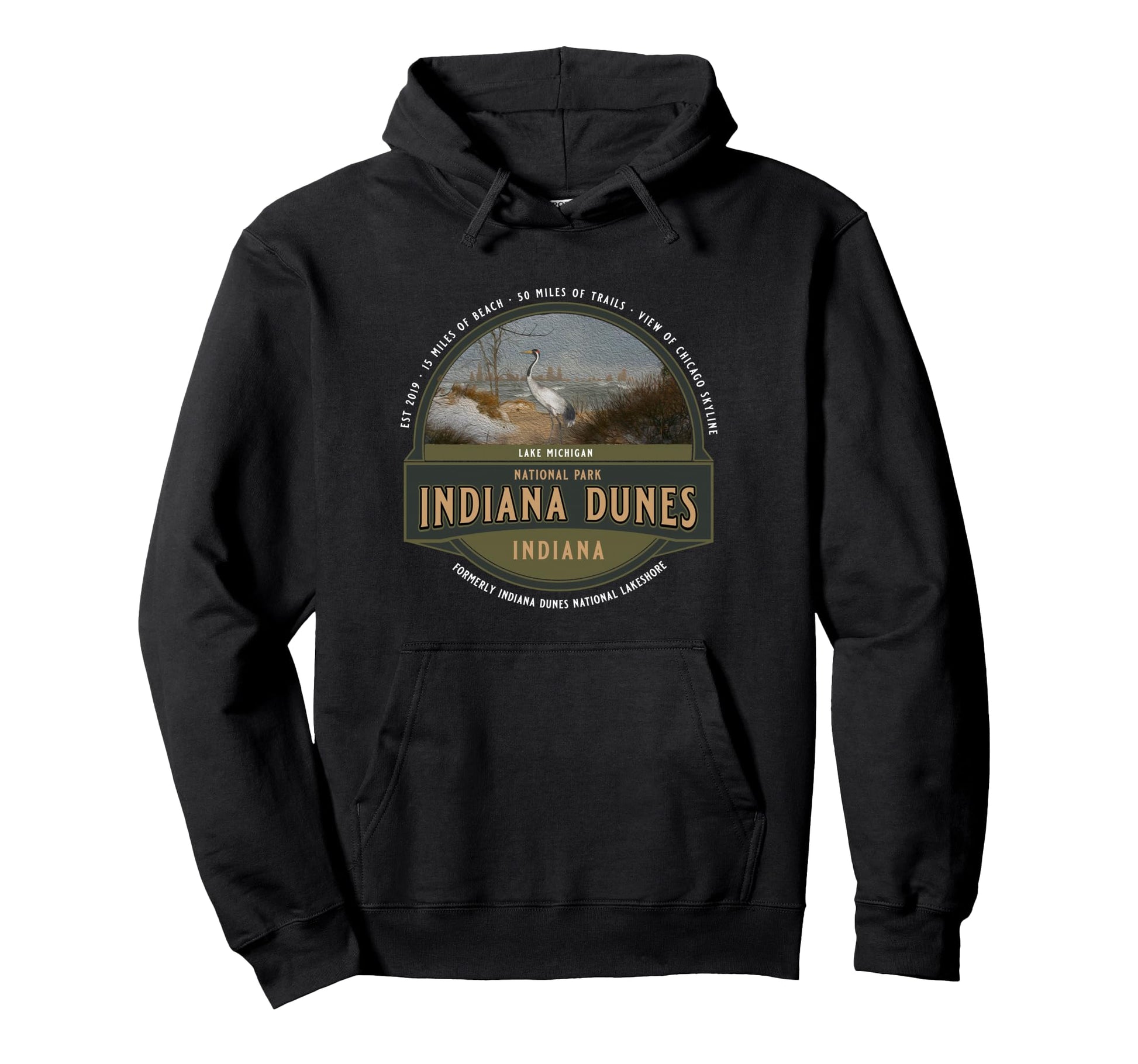 Indiana Dunes National Park Lake Hoodie - Novelty Apparel for Adults - T-Shirt, Sweatshirt, Hoodie