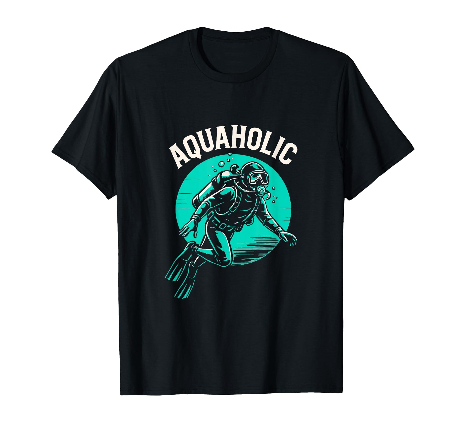 Aquaholic Funny Scuba Diving Dive T-Shirt - Minimalist Print for Adults - T-Shirt, Sweatshirt, Hoodie