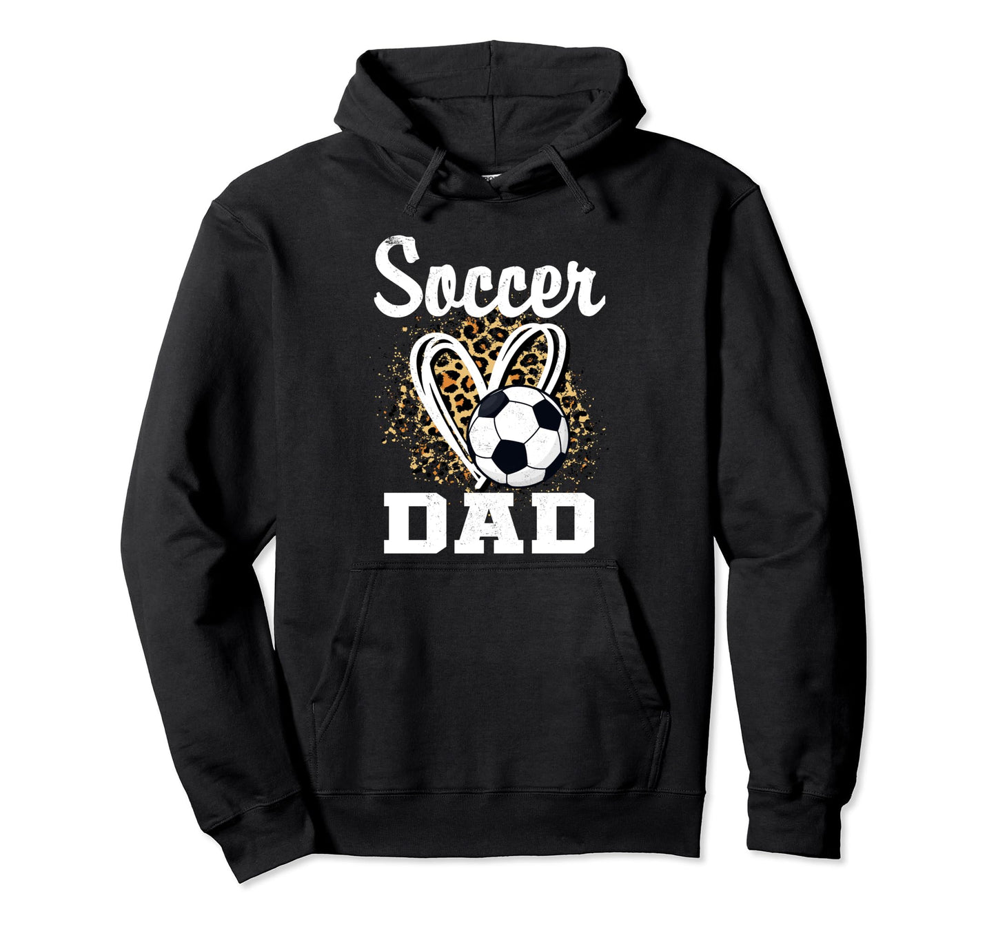 Soccer Dad Leopard Heart Matching Hoodie - Casual Everyday Wear for Adults - T-Shirt, Sweatshirt, Hoodie