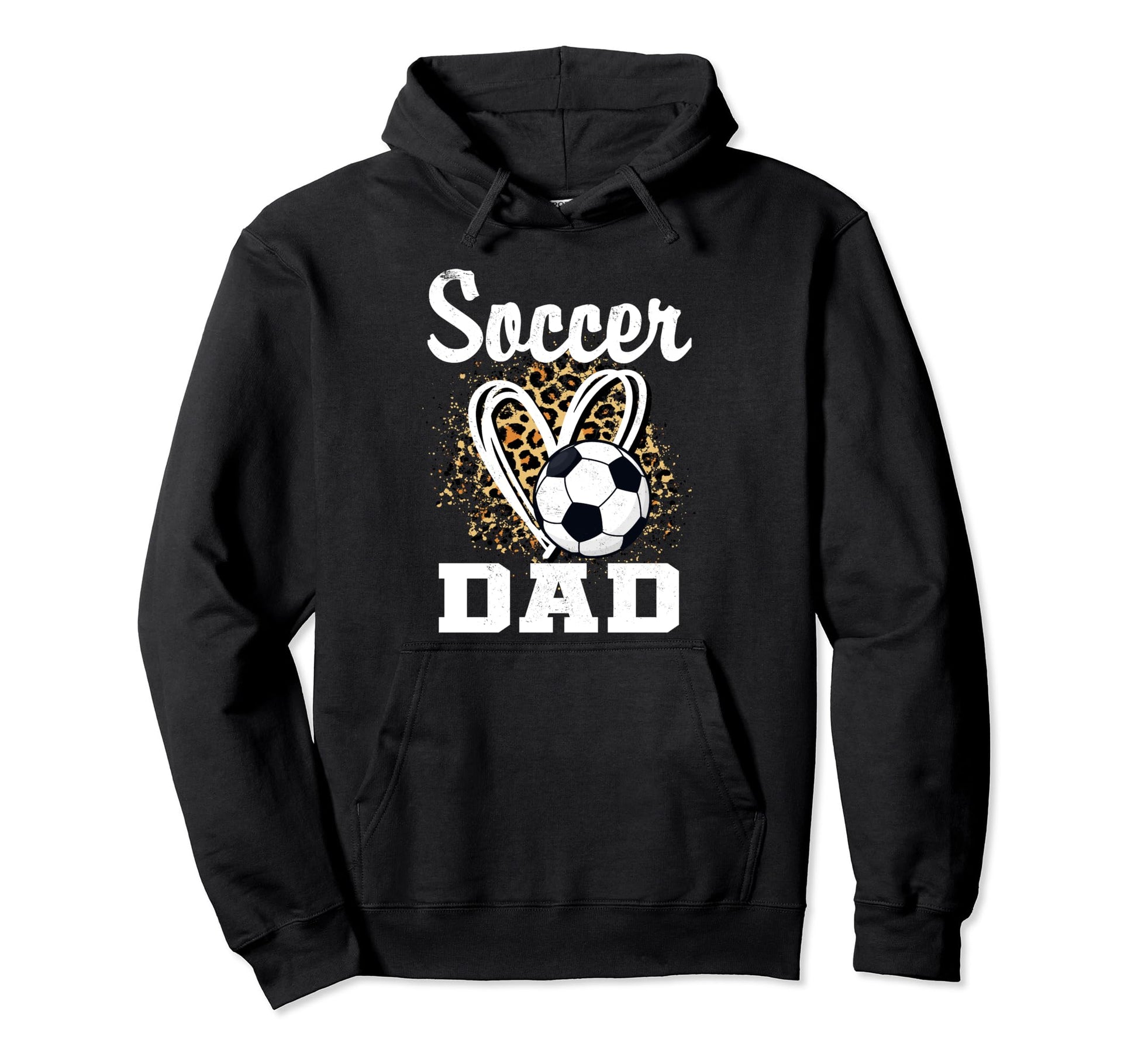 Soccer Dad Leopard Heart Matching Hoodie - Casual Everyday Wear for Adults - T-Shirt, Sweatshirt, Hoodie