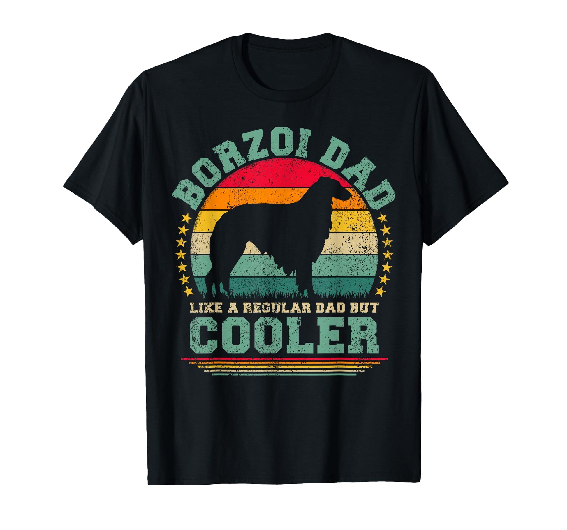 Borzoi Dad Like Regular Dad But T-Shirt - Novelty Apparel for Adults - T-Shirt, Sweatshirt, Hoodie