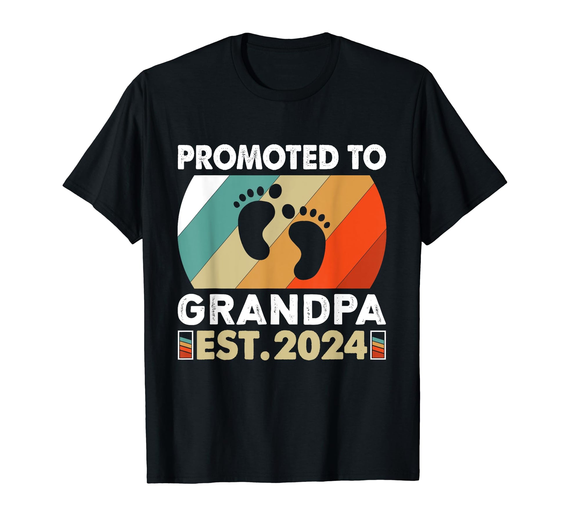 Funny Promoted To Grandpa Est 2024 T-Shirt - Aesthetic Graphic Unisex - T-Shirt, Sweatshirt, Hoodie