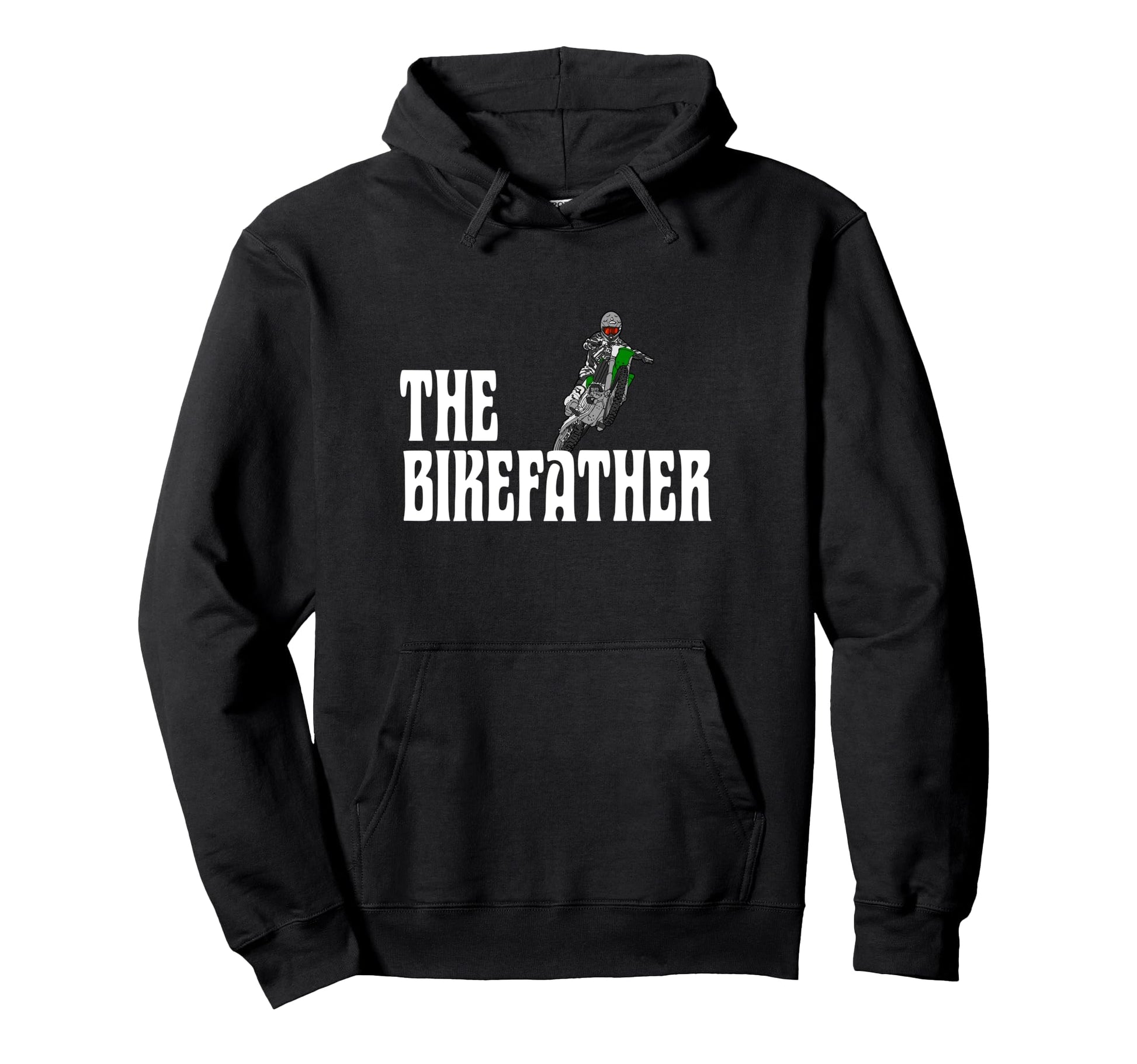 Biker Biker Dad Bikefather Funny Motorcross Hoodie - Graphic Print Unisex - T-Shirt, Sweatshirt, Hoodie