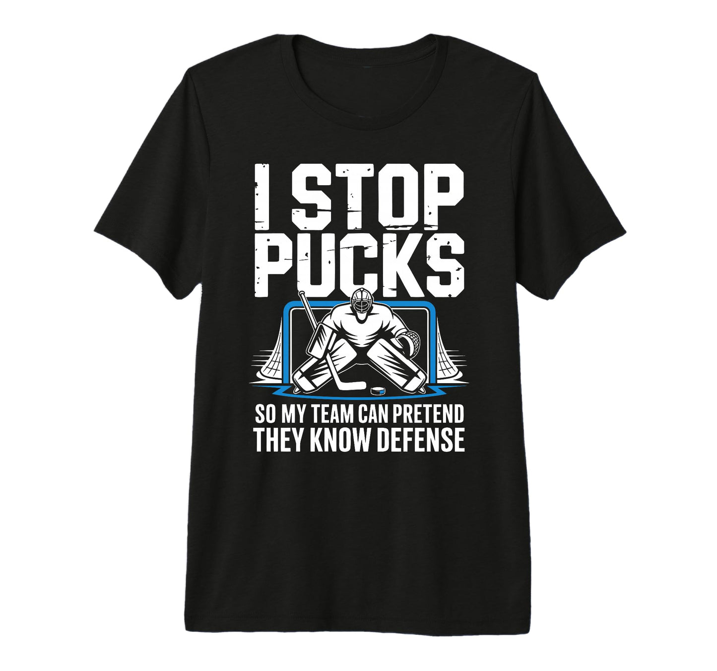 Funny Ice Hockey Goalkeeper Defense T-Shirt - Minimalist Print Men Women - T-Shirt, Sweatshirt, Hoodie