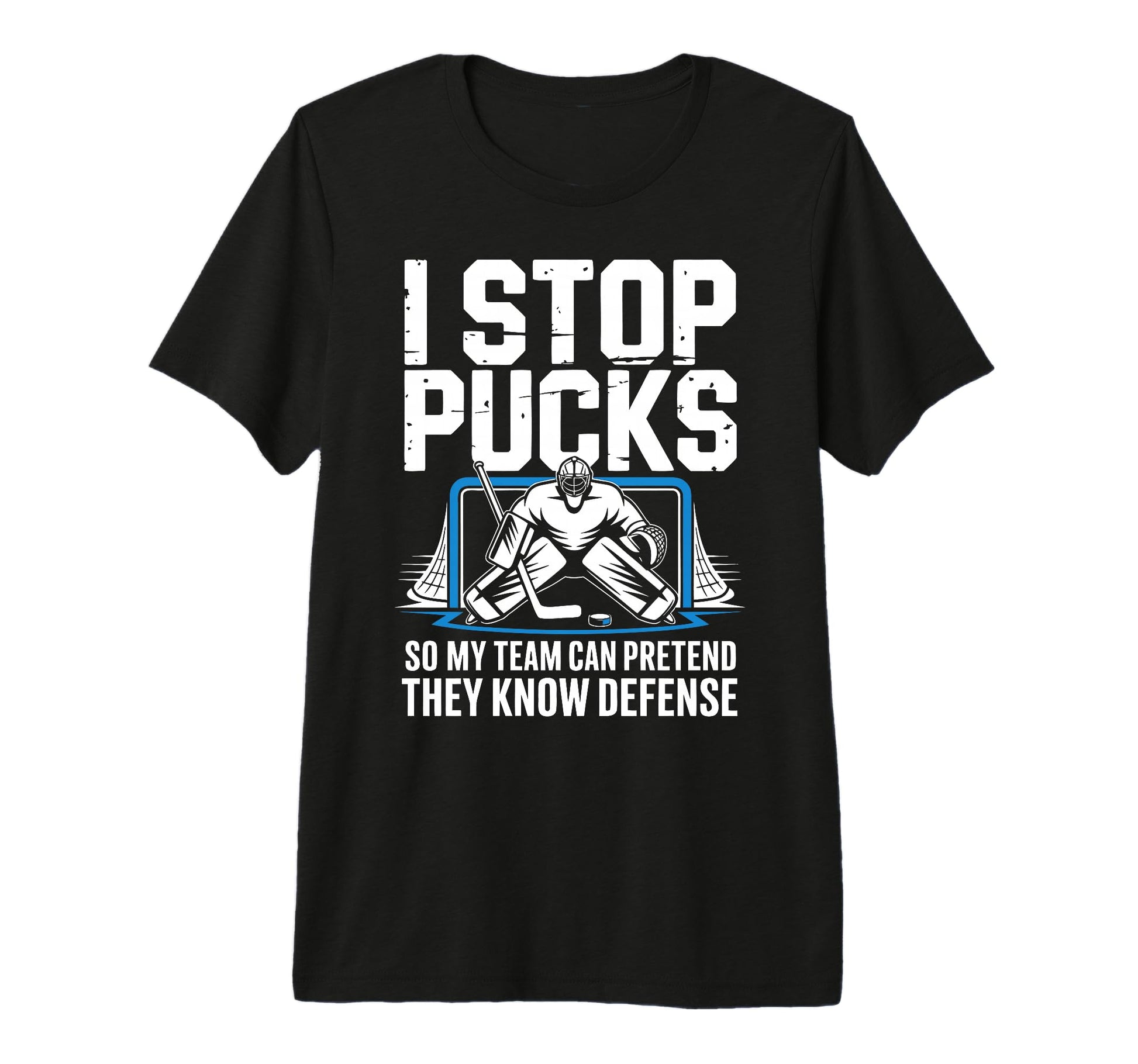 Funny Ice Hockey Goalkeeper Defense T-Shirt - Minimalist Print Men Women - T-Shirt, Sweatshirt, Hoodie