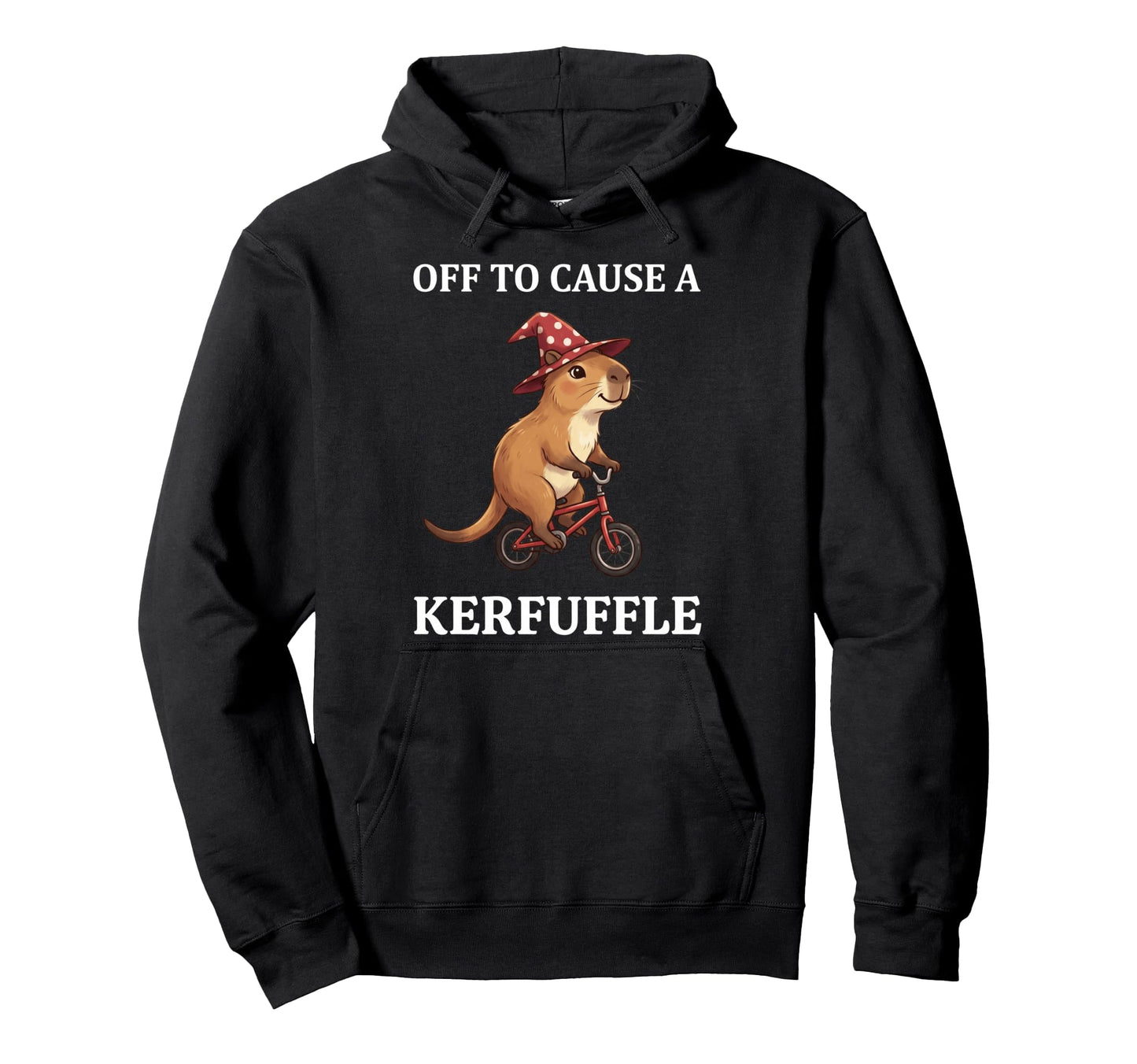 Off To Cause Kerfuffle Capybara Funny Hoodie - Custom Art Print for Adults - T-Shirt, Sweatshirt, Hoodie