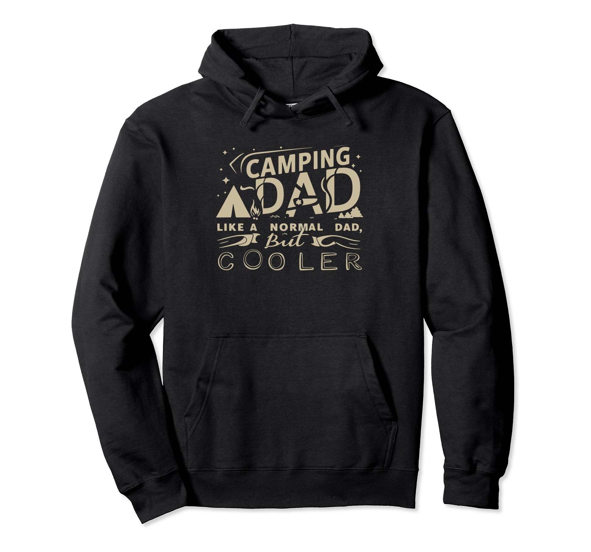 Camping Dad Campfire Camper Funny Camp Hoodie - Unique Graphic for Adults - T-Shirt, Sweatshirt, Hoodie