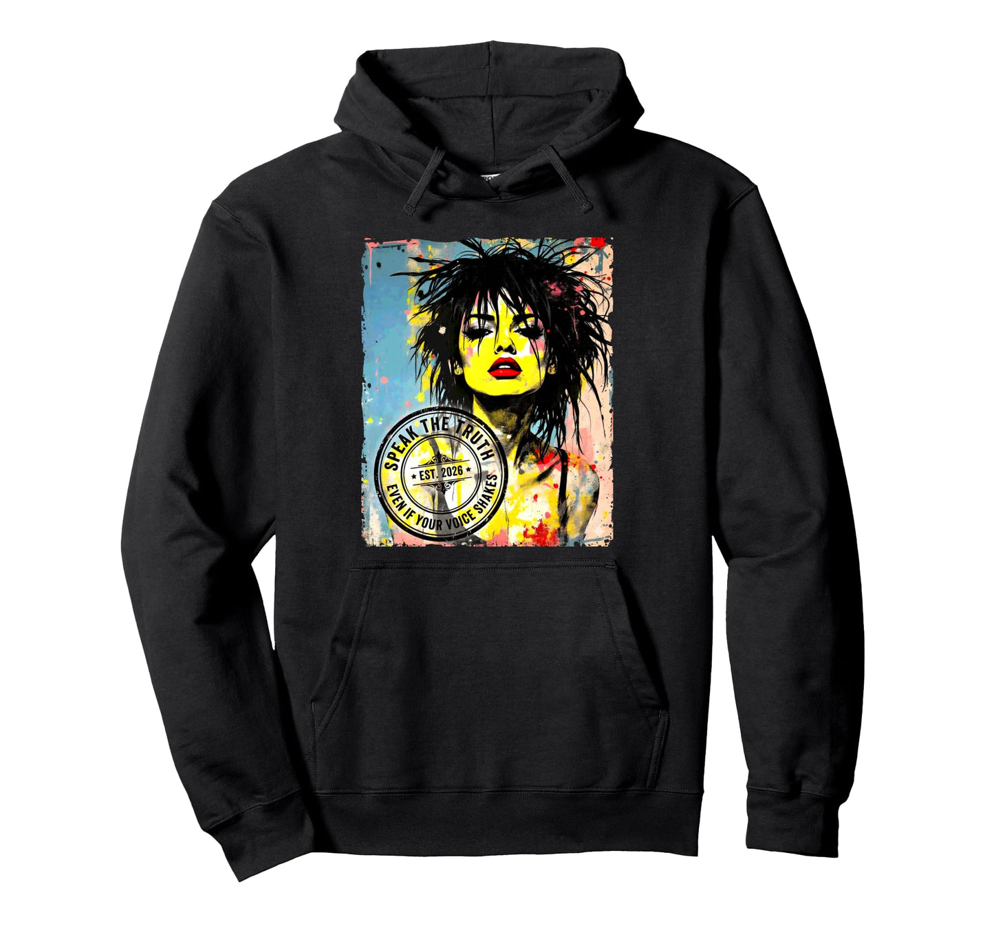Punk Colorful Pop Art 90S Graffiti Hoodie - Streetwear Style Unisex - T-Shirt, Sweatshirt, Hoodie