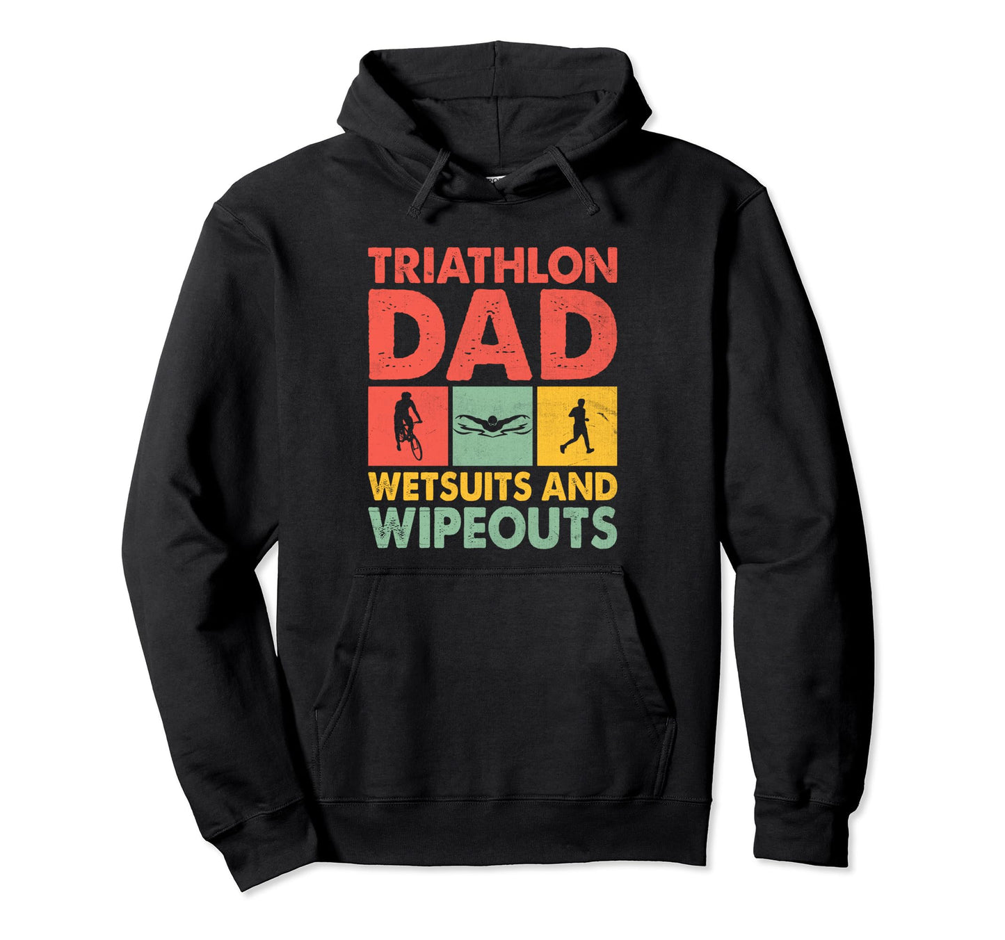 Triathlon Dad Swim Bike Run Triathlete Hoodie - Graphic Print Men Women - T-Shirt, Sweatshirt, Hoodie