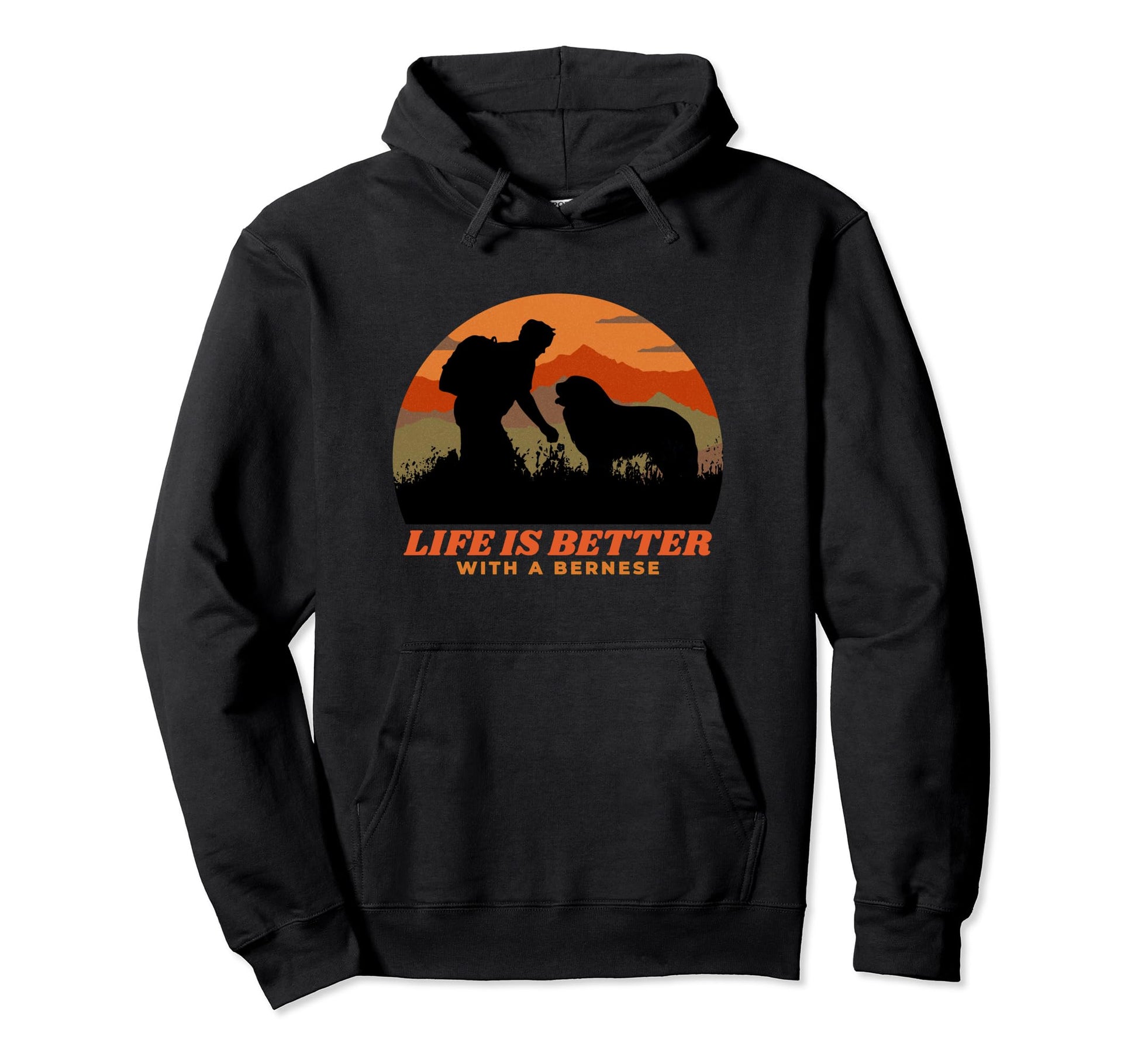 Life Is Better Bernese Mountain Dog Dad Hoodie - Custom Art Print Unisex - T-Shirt, Sweatshirt, Hoodie