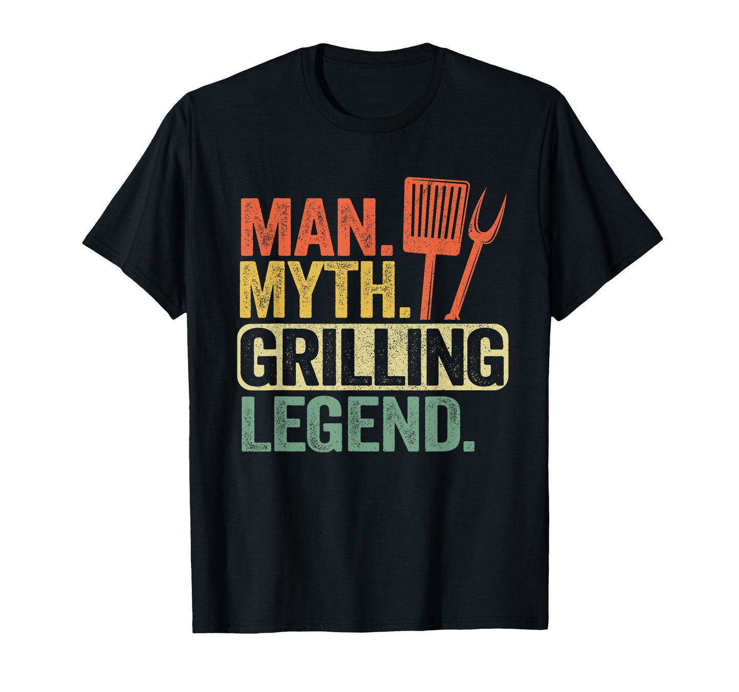 Myth Grilling Legend Smoking Meat Dad T-Shirt - Trendy Graphic Unisex - T-Shirt, Sweatshirt, Hoodie