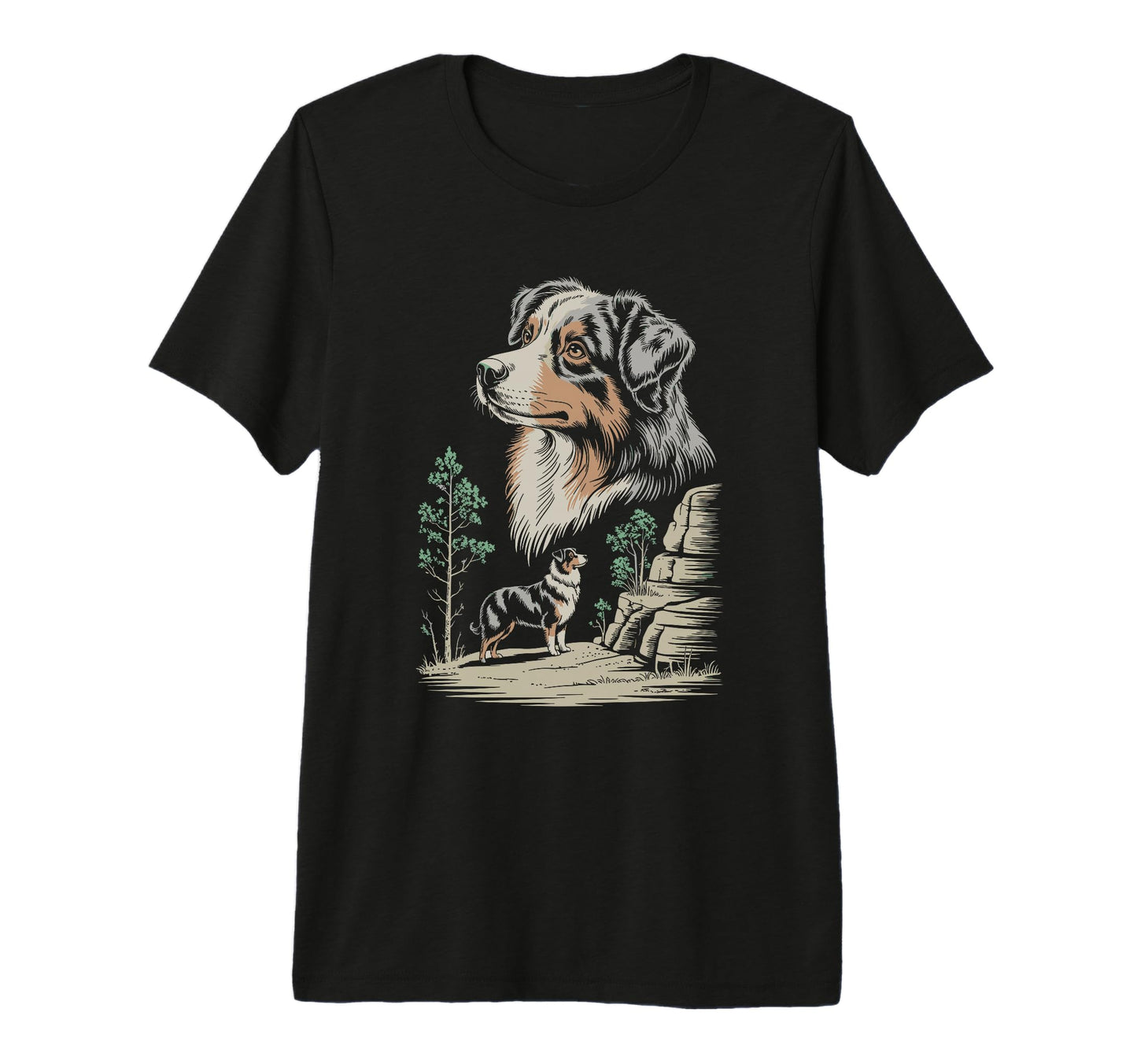 Mom Dad Australian Shepherd Dog T-Shirt - Minimalist Print for Adults - T-Shirt, Sweatshirt, Hoodie