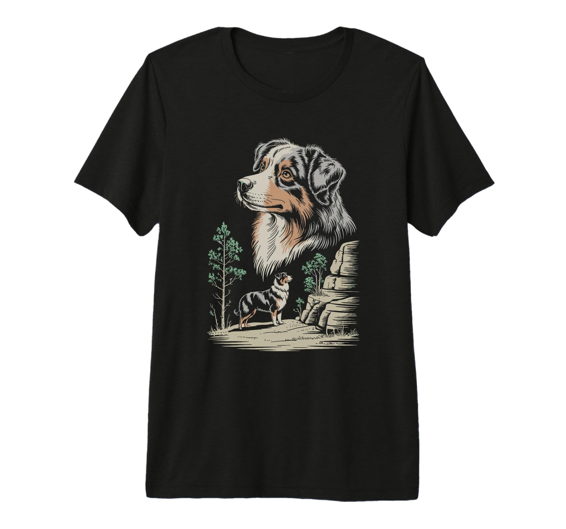 Mom Dad Australian Shepherd Dog T-Shirt - Minimalist Print for Adults - T-Shirt, Sweatshirt, Hoodie