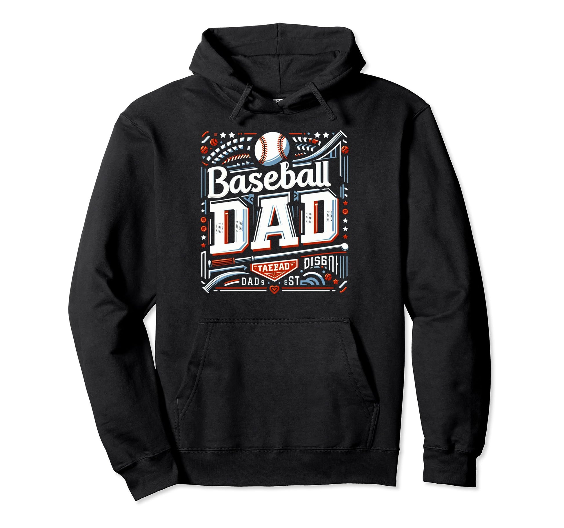 Baseball Dad Fathers Day Hoodie - Minimalist Print Men Women - T-Shirt, Sweatshirt, Hoodie