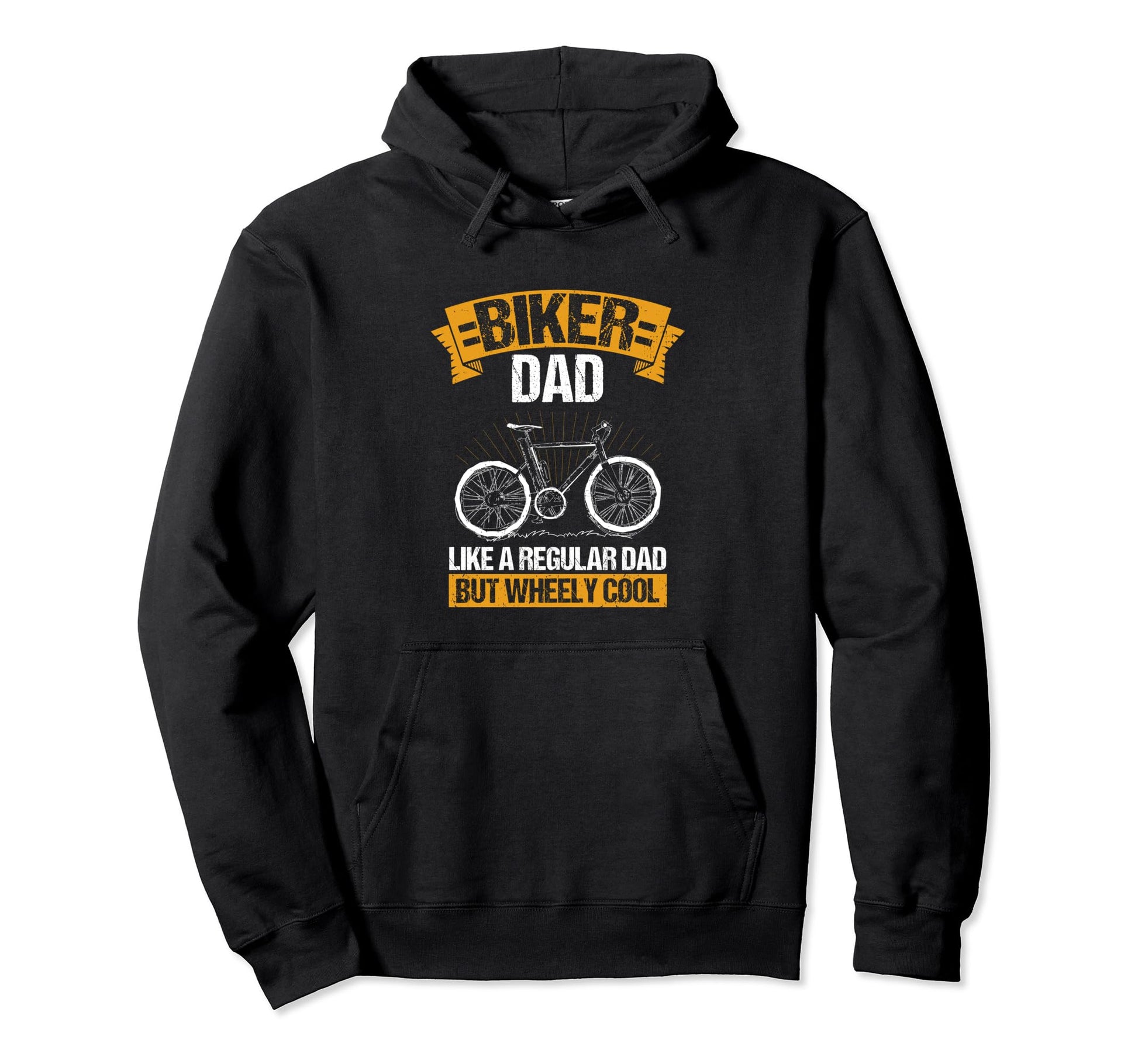 Biker Dad Like Regular Dad But Wheely Hoodie - Minimalist Print Men Women - T-Shirt, Sweatshirt, Hoodie