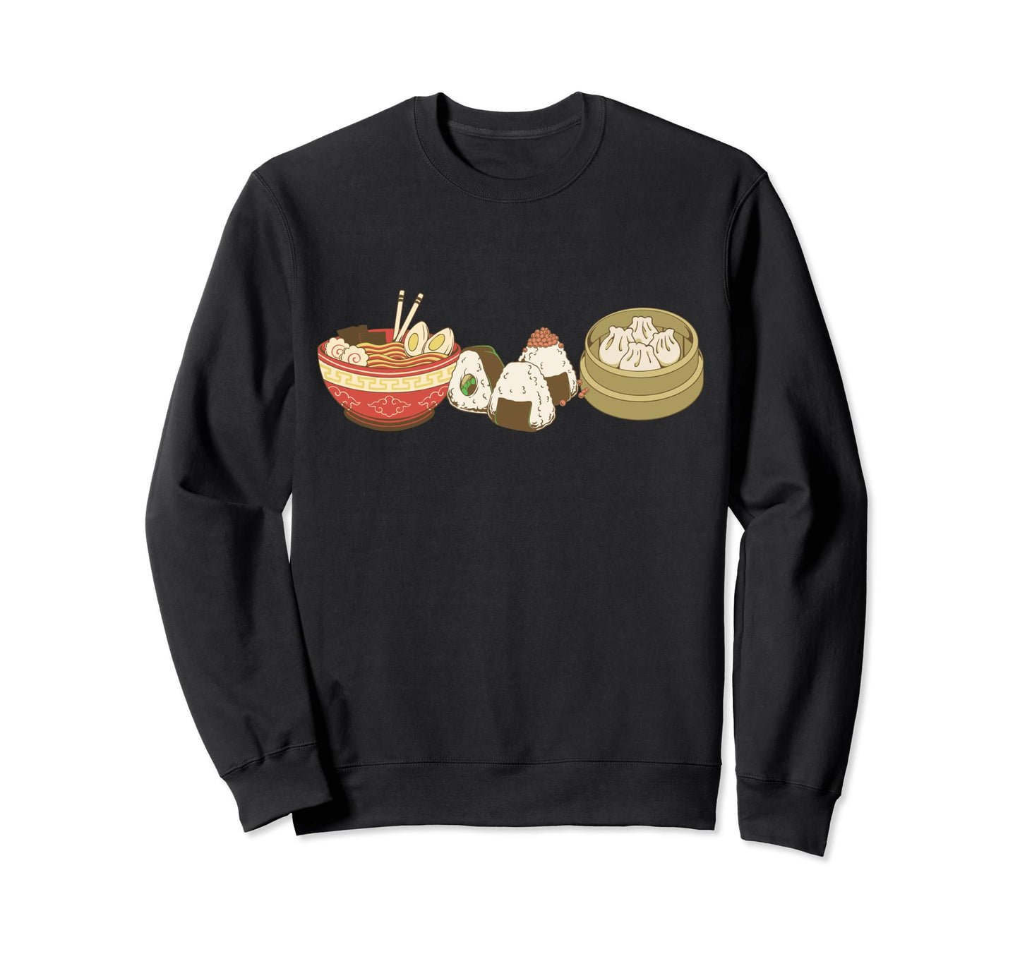 Sushi And Ramen Dumpling Asian Food Sweatshirt - Custom Art Print Unisex - T-Shirt, Sweatshirt, Hoodie