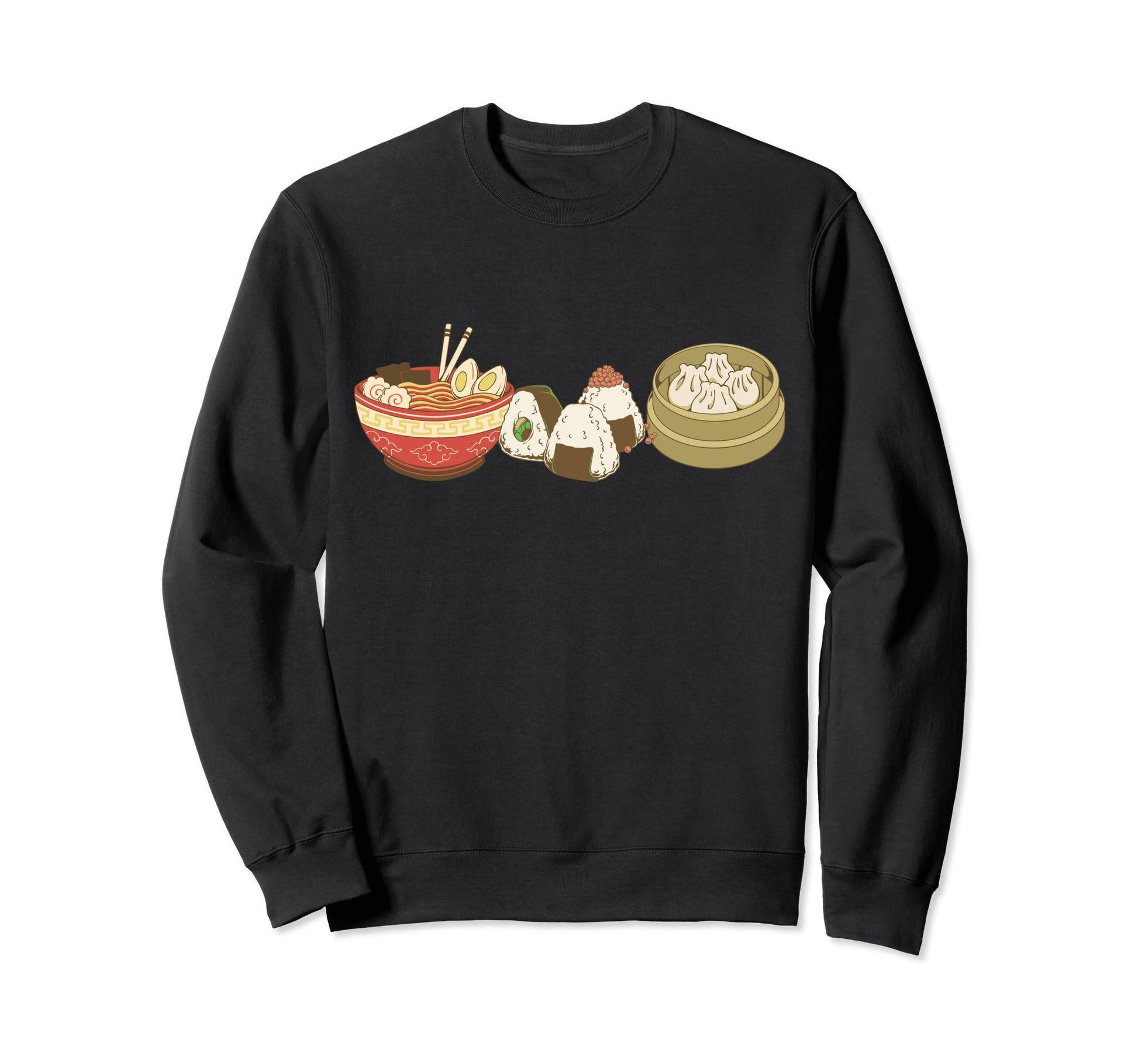 Sushi And Ramen Dumpling Asian Food Sweatshirt - Custom Art Print Unisex - T-Shirt, Sweatshirt, Hoodie