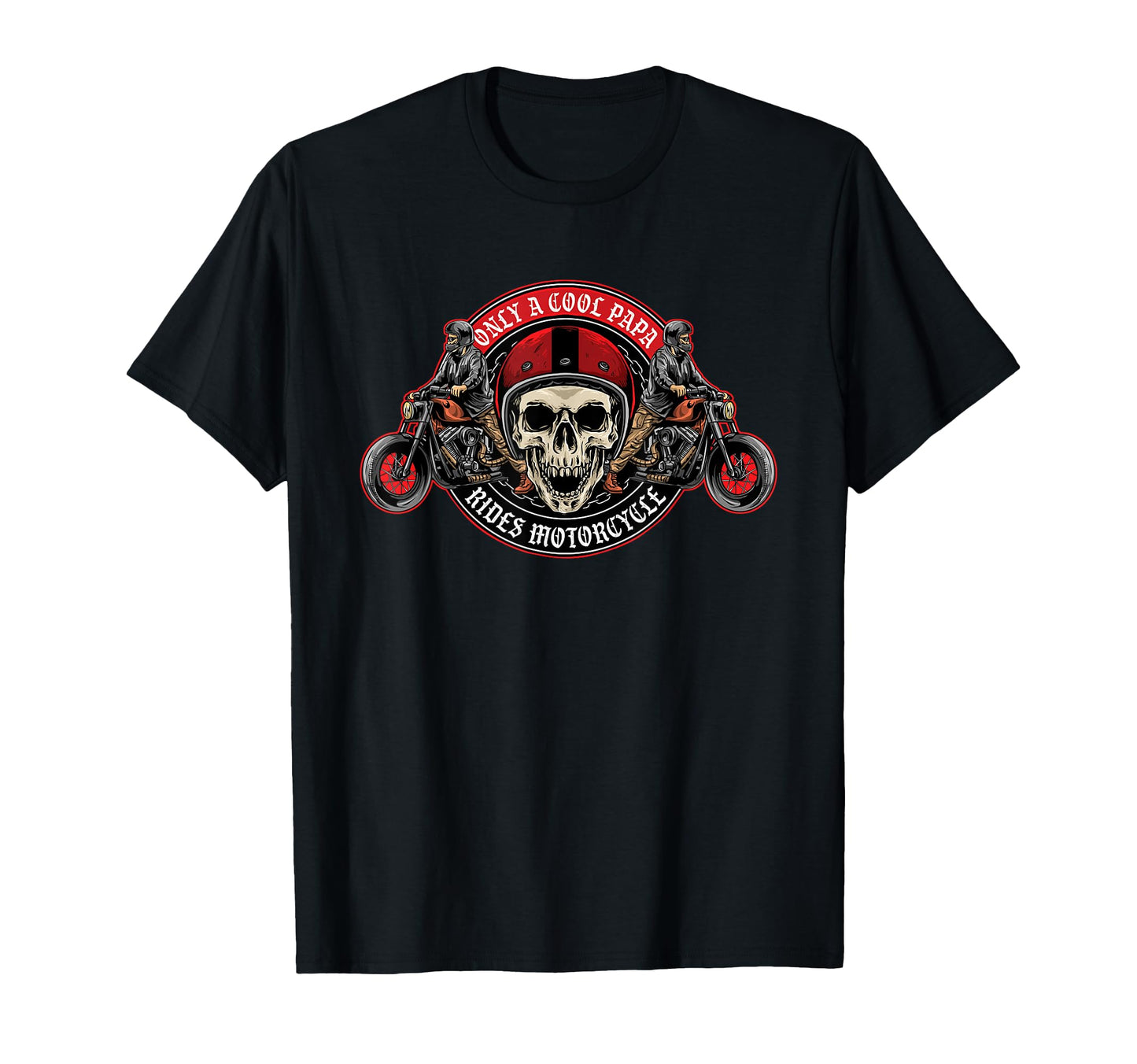 Only Papa Rides Motorcycle Motocross T-Shirt - Unique Graphic Men Women - T-Shirt, Sweatshirt, Hoodie