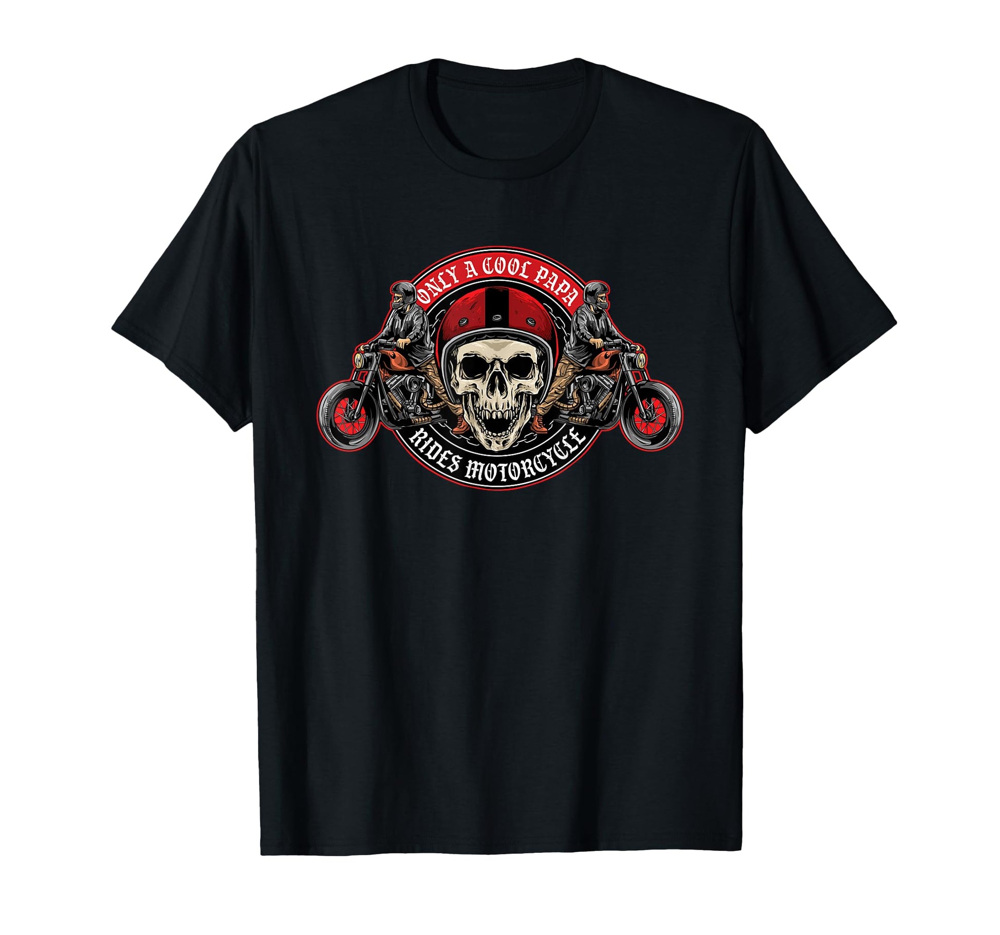 Only Papa Rides Motorcycle Motocross T-Shirt - Unique Graphic Men Women - T-Shirt, Sweatshirt, Hoodie