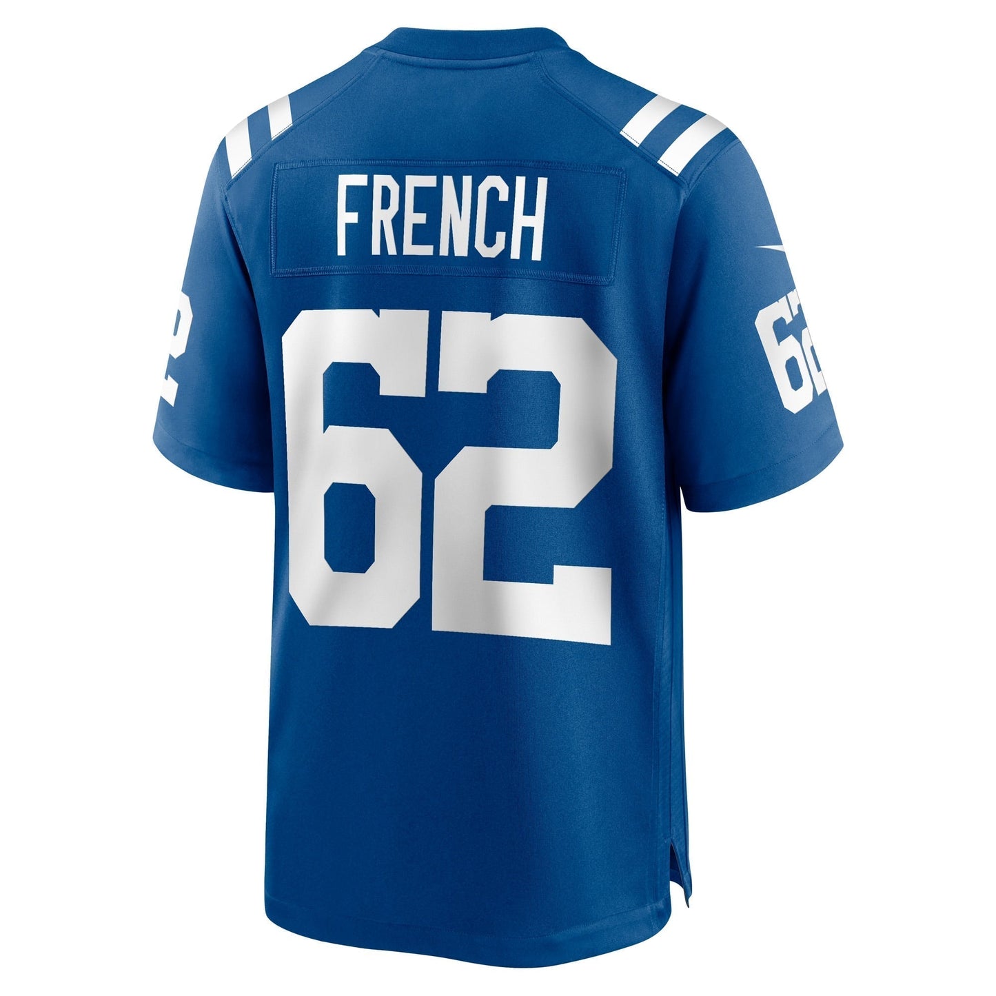 Wesley French Indianapolis Colts Game Jersey - Royal football jersey product view 3