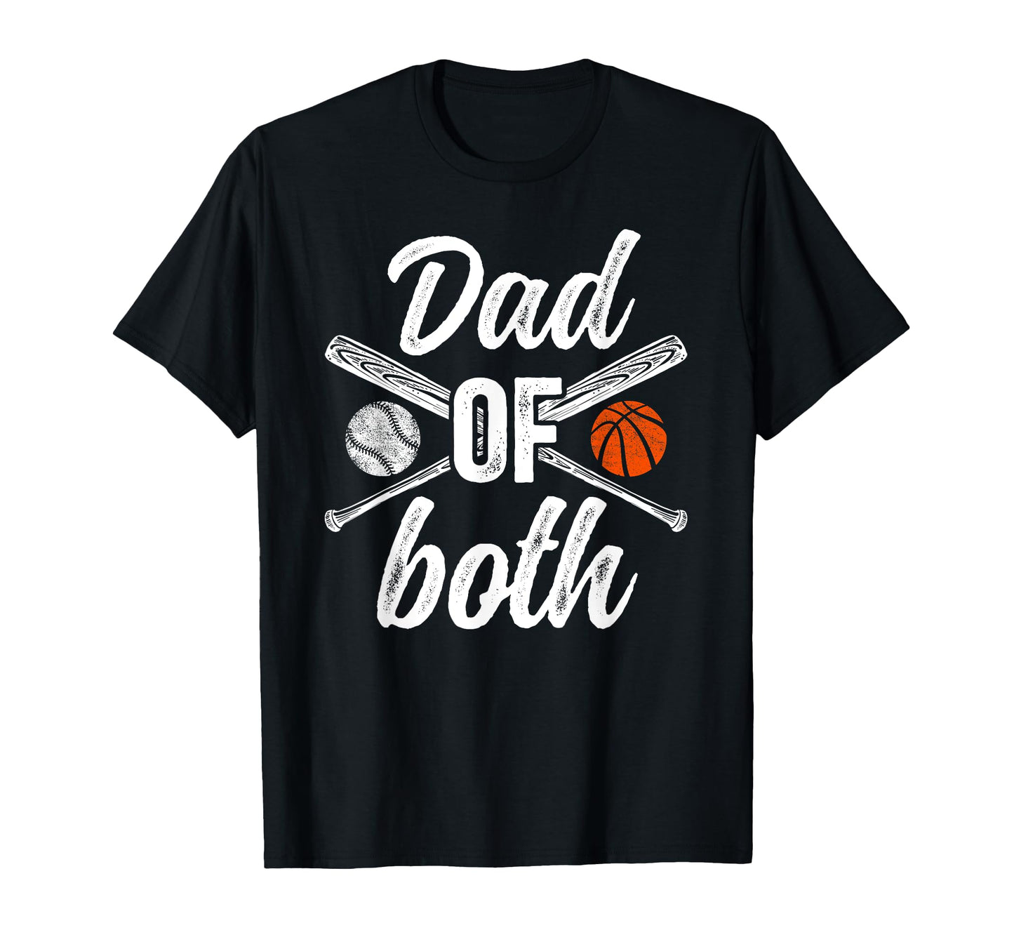Dad Both Baseball Basketball Dad Ballers T-Shirt - Aesthetic Graphic Unisex - T-Shirt, Sweatshirt, Hoodie