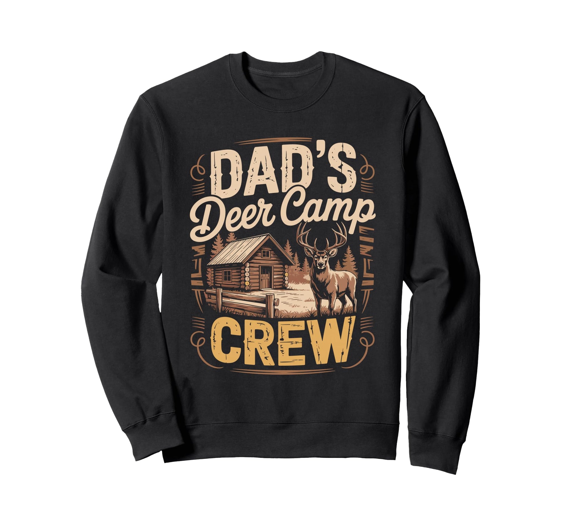 Dads Deer Camp Crew Hunting Sweatshirt - Aesthetic Graphic for Adults - T-Shirt, Sweatshirt, Hoodie