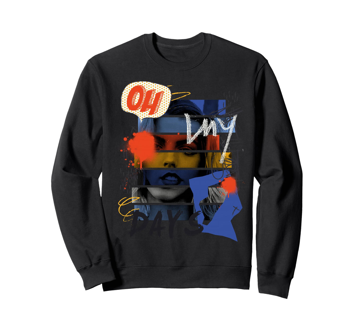 Pop Art 60S Artist Portrait Collage Sweatshirt - Novelty Apparel Unisex - T-Shirt, Sweatshirt, Hoodie