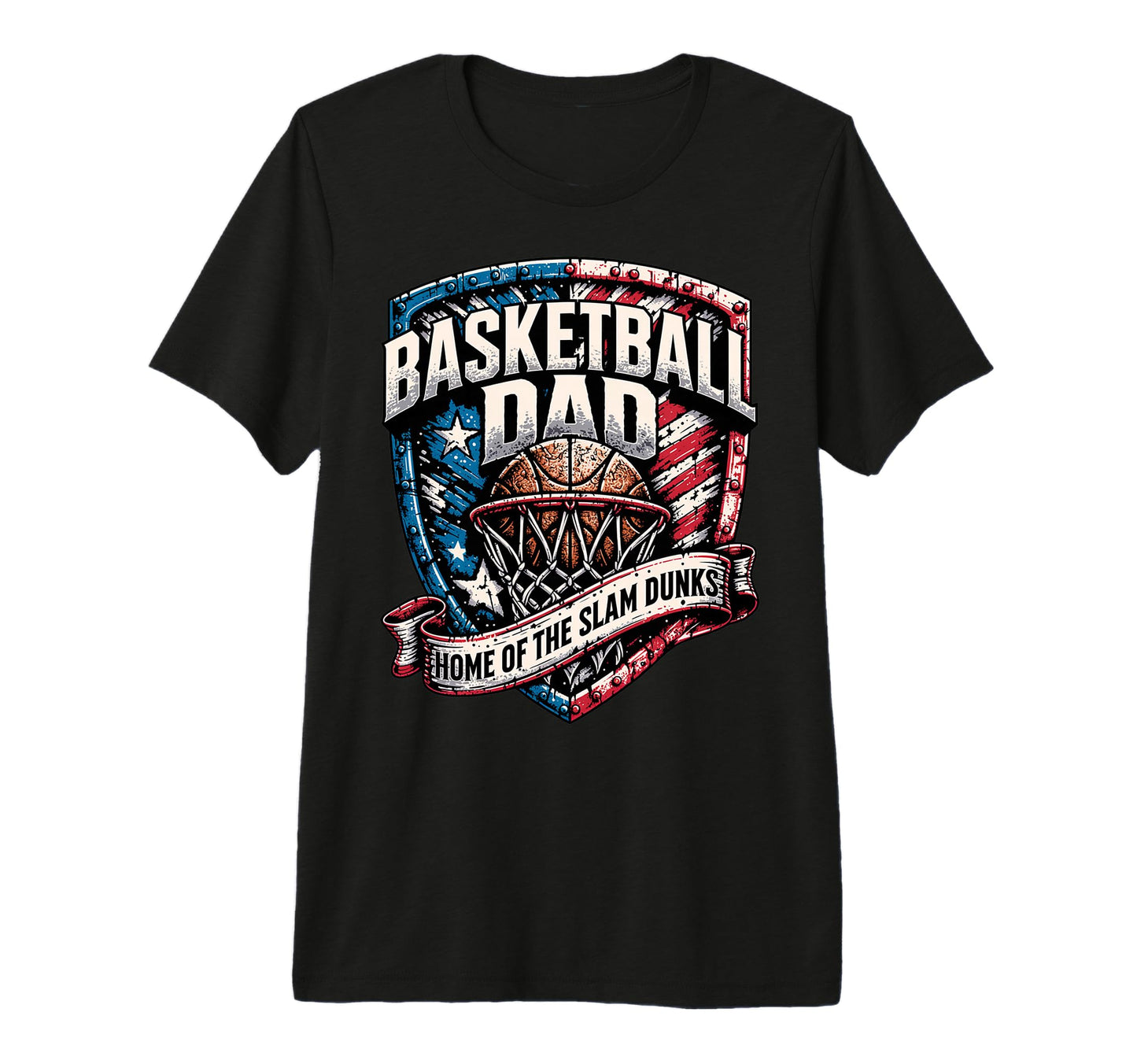 Basketball Dad Home Slam Dunks Tri Blend T-Shirt - Unique Graphic Unisex - T-Shirt, Sweatshirt, Hoodie