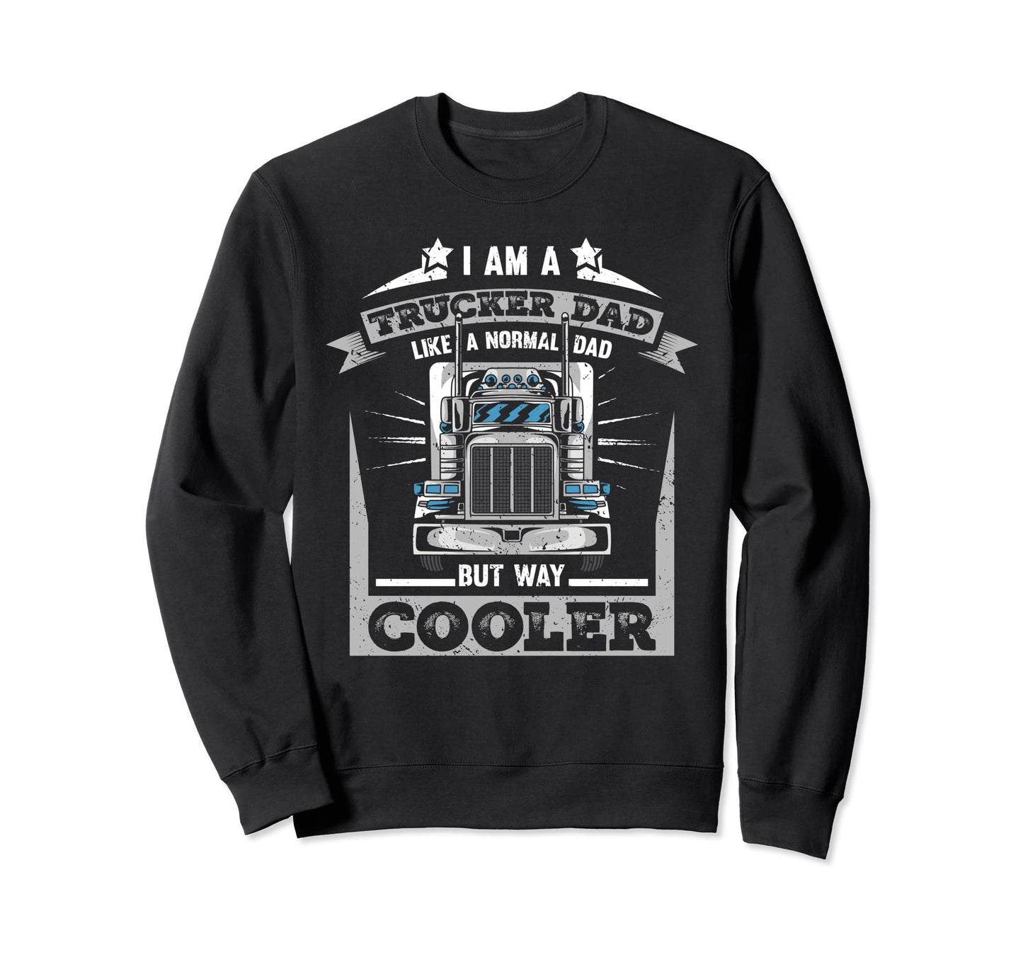 Trucker Daddy Or Trucker Husband Sweatshirt - Minimalist Print for Adults - T-Shirt, Sweatshirt, Hoodie