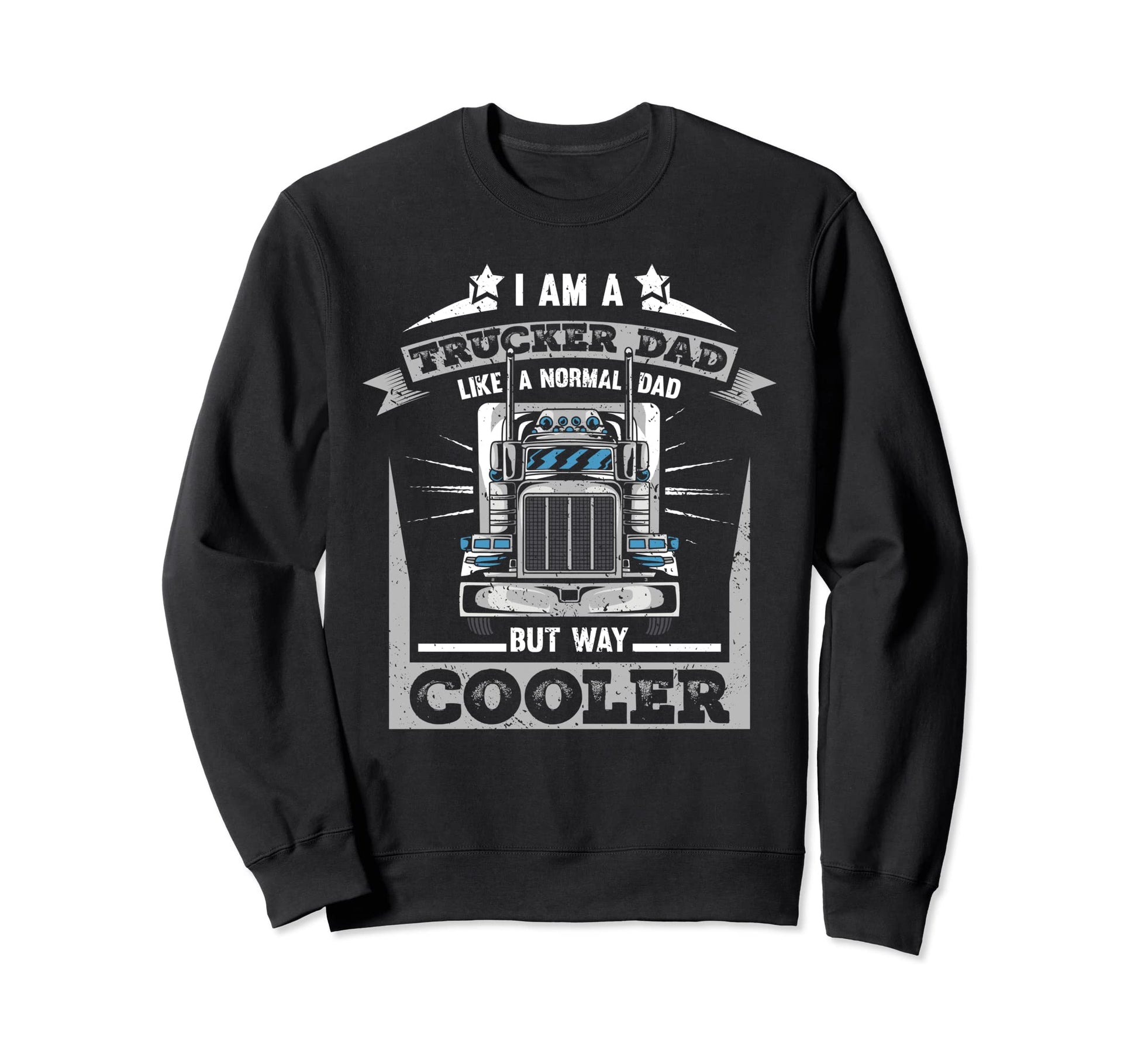 Trucker Daddy Or Trucker Husband Sweatshirt - Minimalist Print for Adults - T-Shirt, Sweatshirt, Hoodie