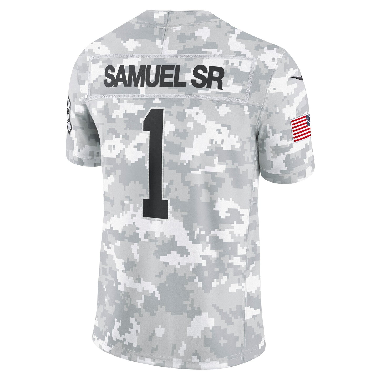 Deebo Samuel Sr San Francisco 49ers 2024 Salute to Service Limited Jersey - Arctic Camo football jersey product view 3