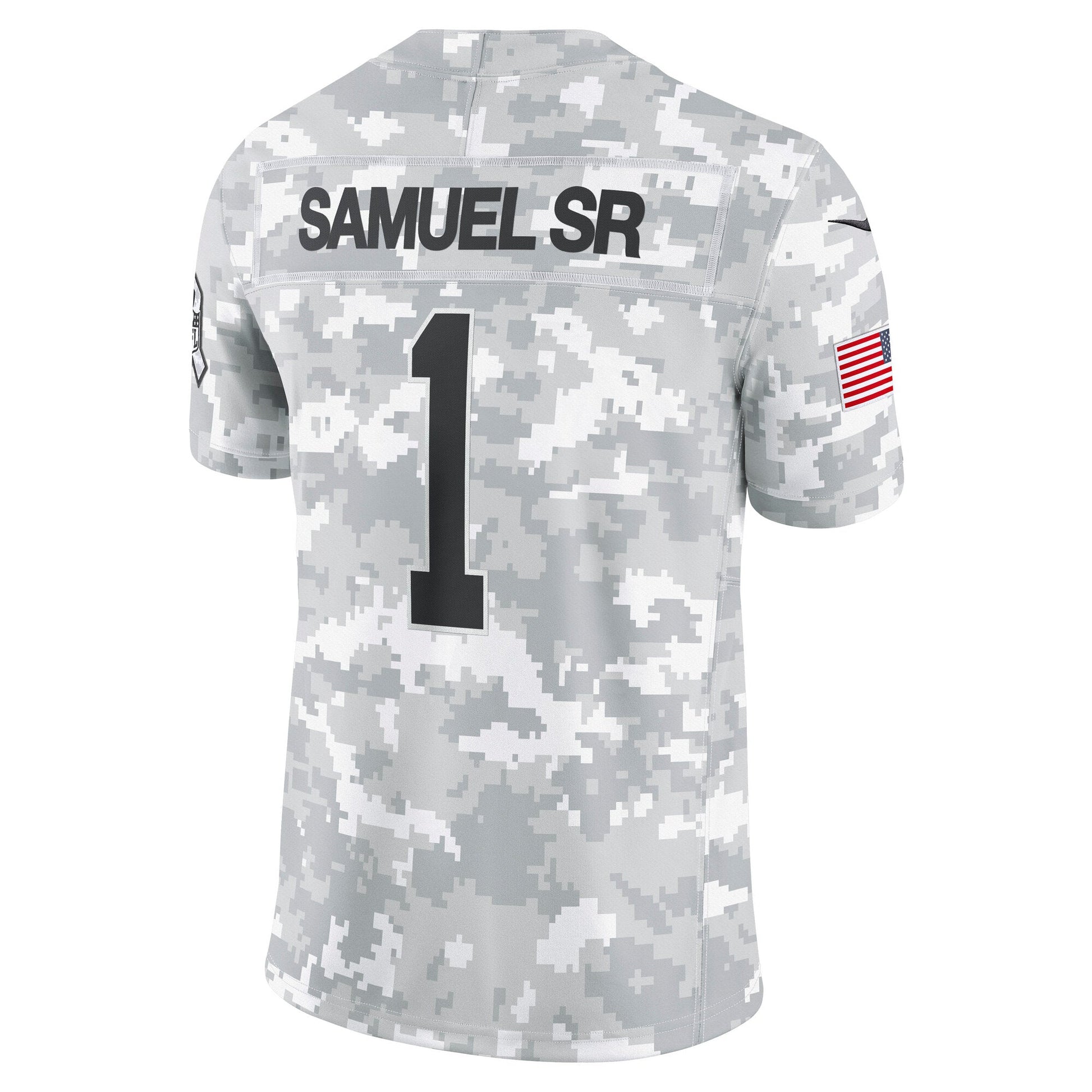 Deebo Samuel Sr San Francisco 49ers 2024 Salute to Service Limited Jersey - Arctic Camo football jersey product view 3